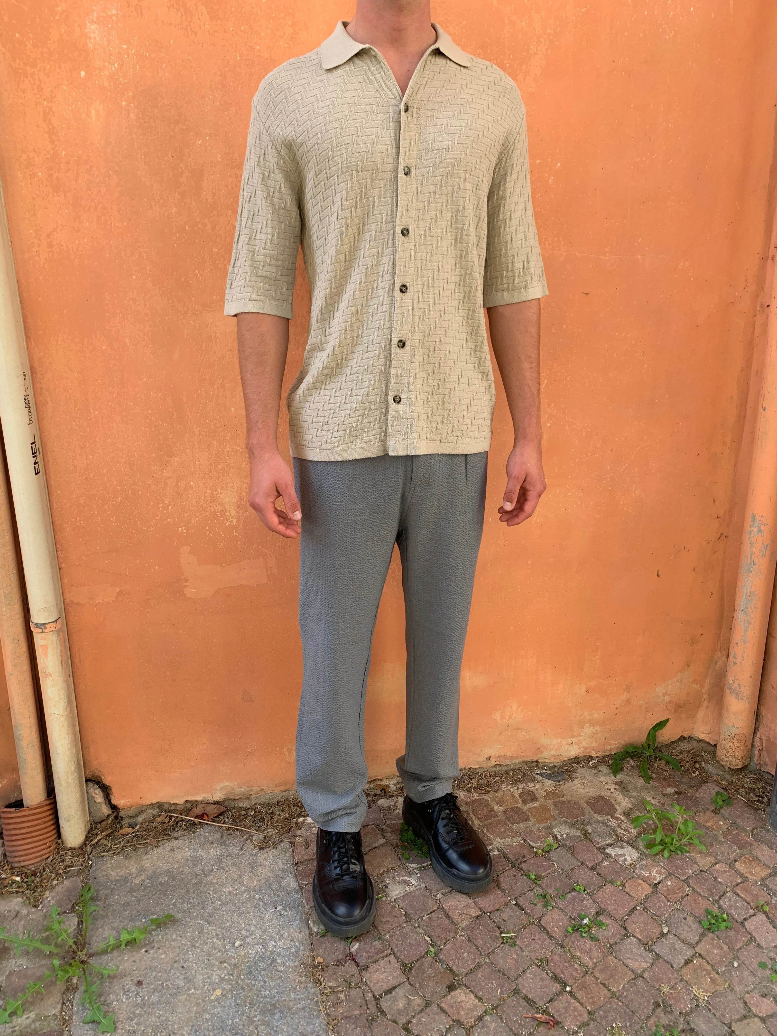 TORNADO - KNIT SHIRT - Silk Bourette Sand sold by Camo product image thumbnail 3