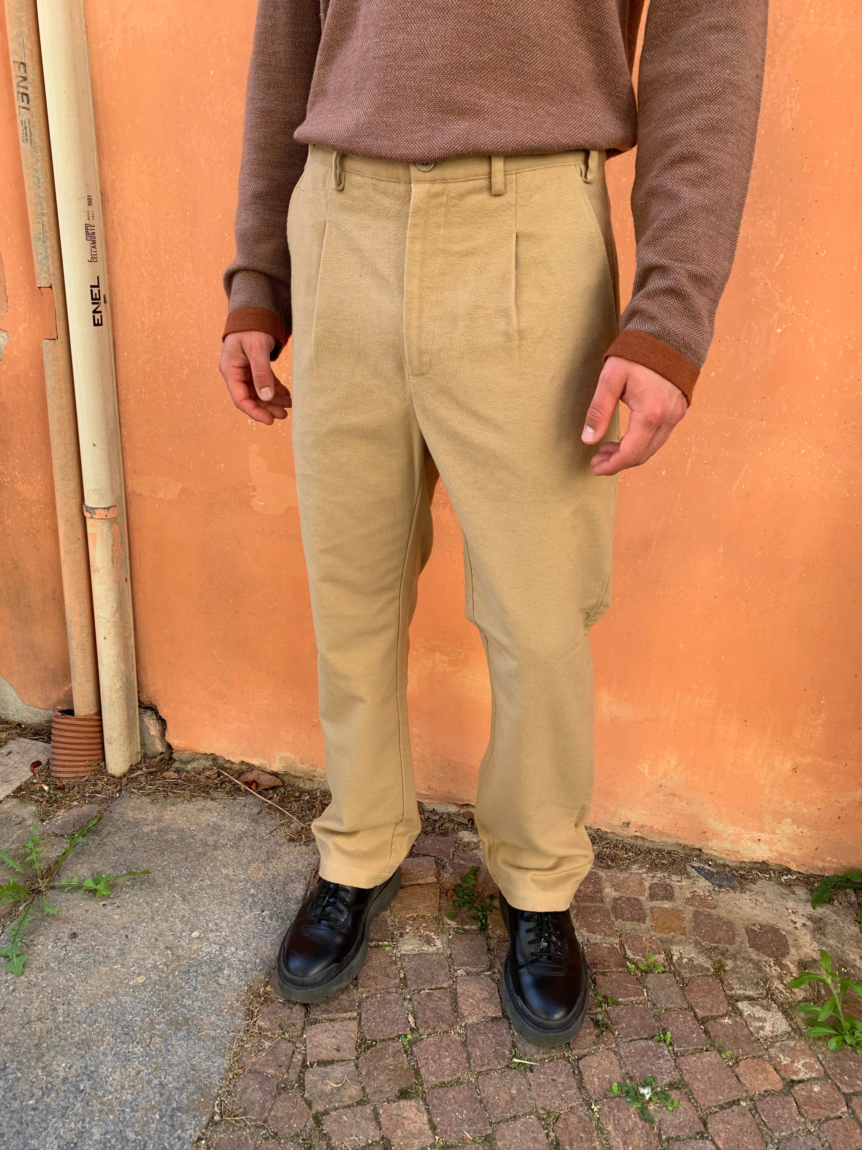 SPECTACULAR BID - AIR TROUSERS - Moleskine Cotton Sand sold by Camo product image thumbnail 4