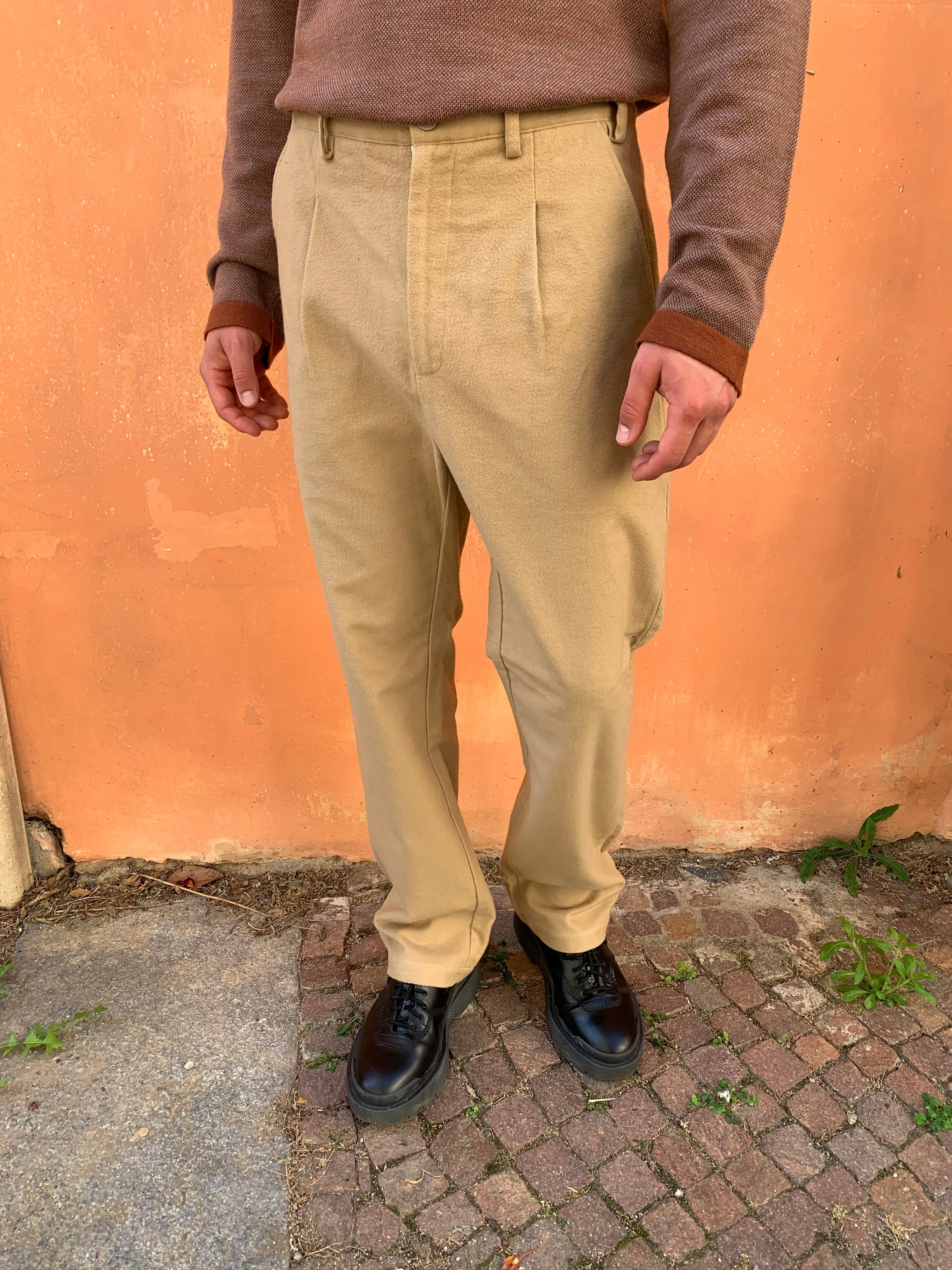 SPECTACULAR BID - AIR TROUSERS - Moleskine Cotton Sand sold by Camo product image thumbnail 3