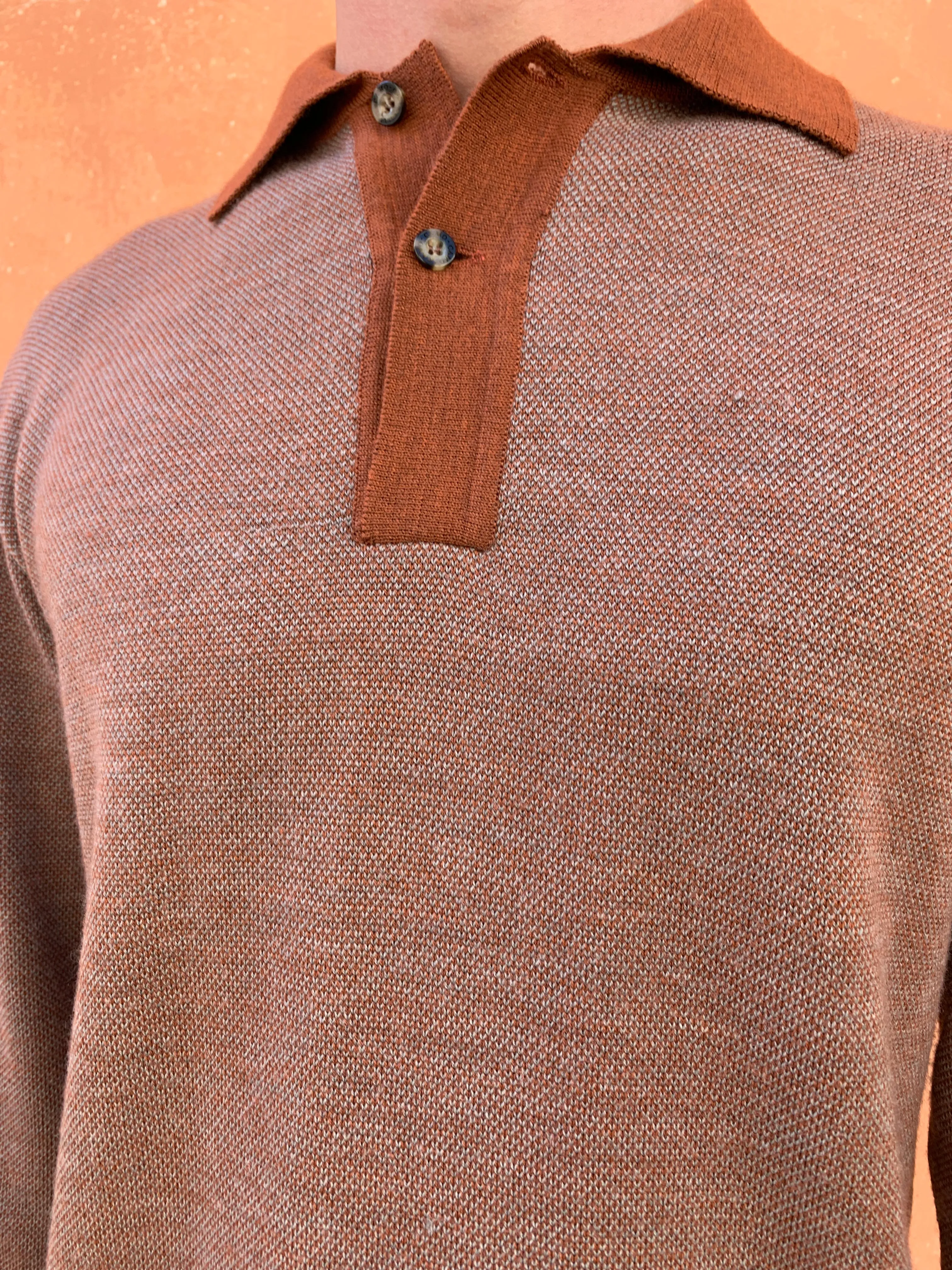 FEYSTONGAL - KNIT POLO-SHIRT - Wool Copper - Beige sold by Camo product image thumbnail 4