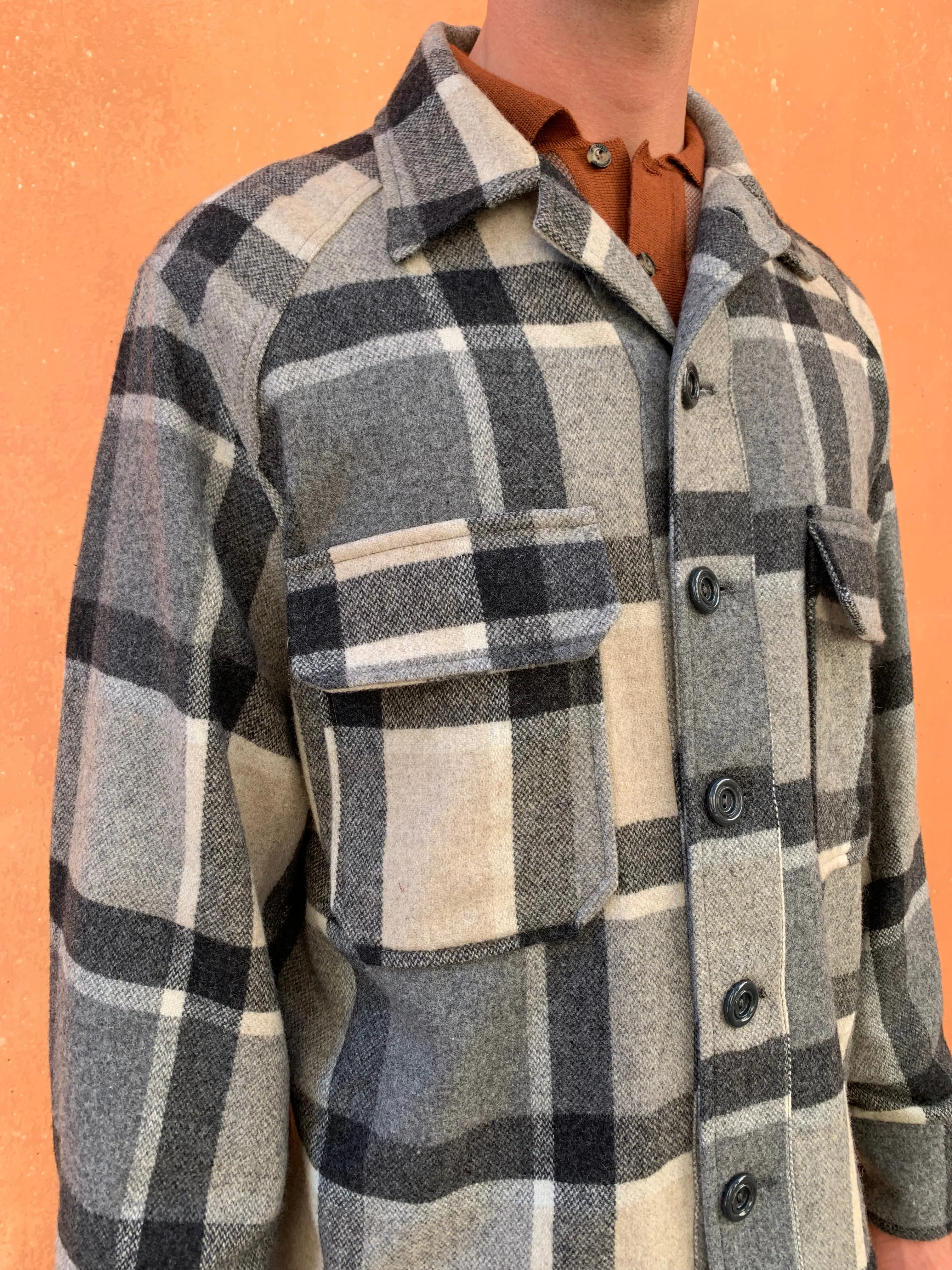 BALIO - JACKET SHIRT - Wool Check Cream sold by Camo product image thumbnail 4