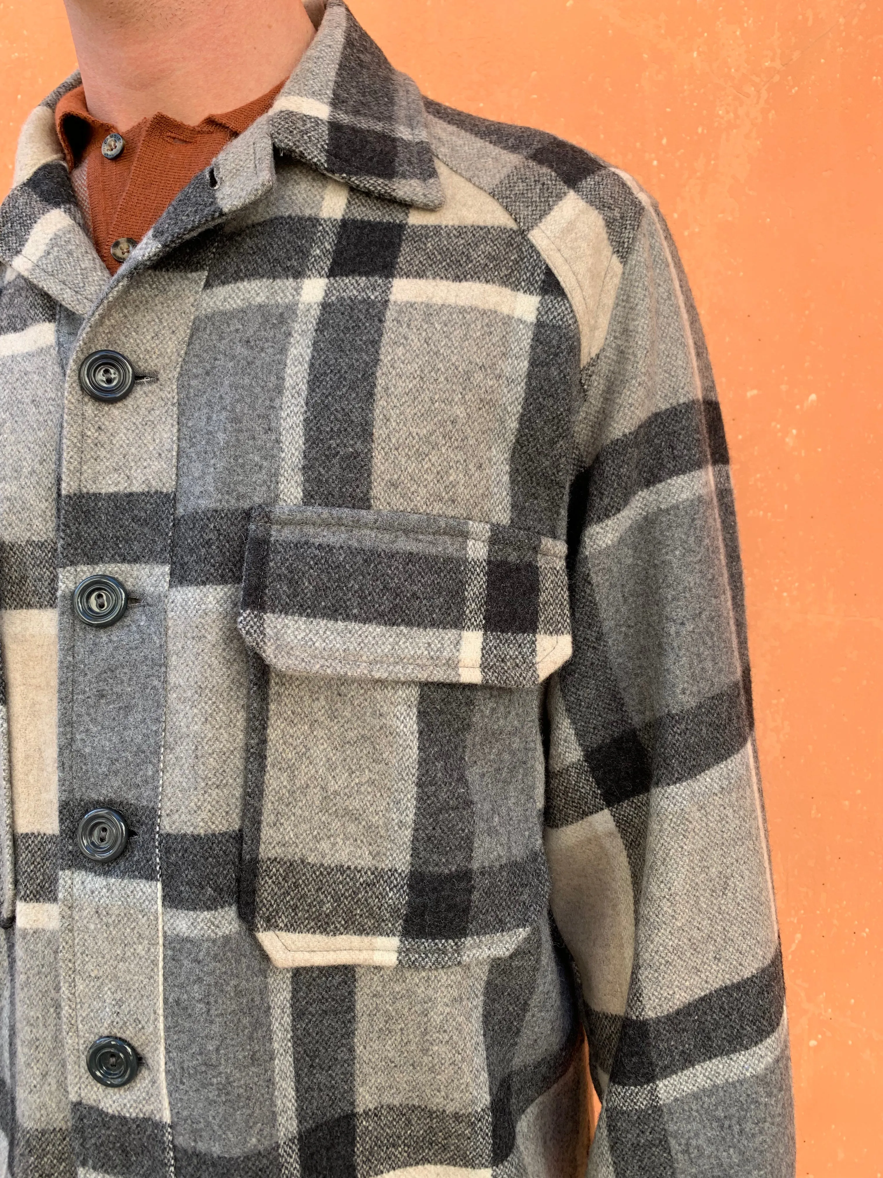 BALIO - JACKET SHIRT - Wool Check Cream sold by Camo product image thumbnail 5