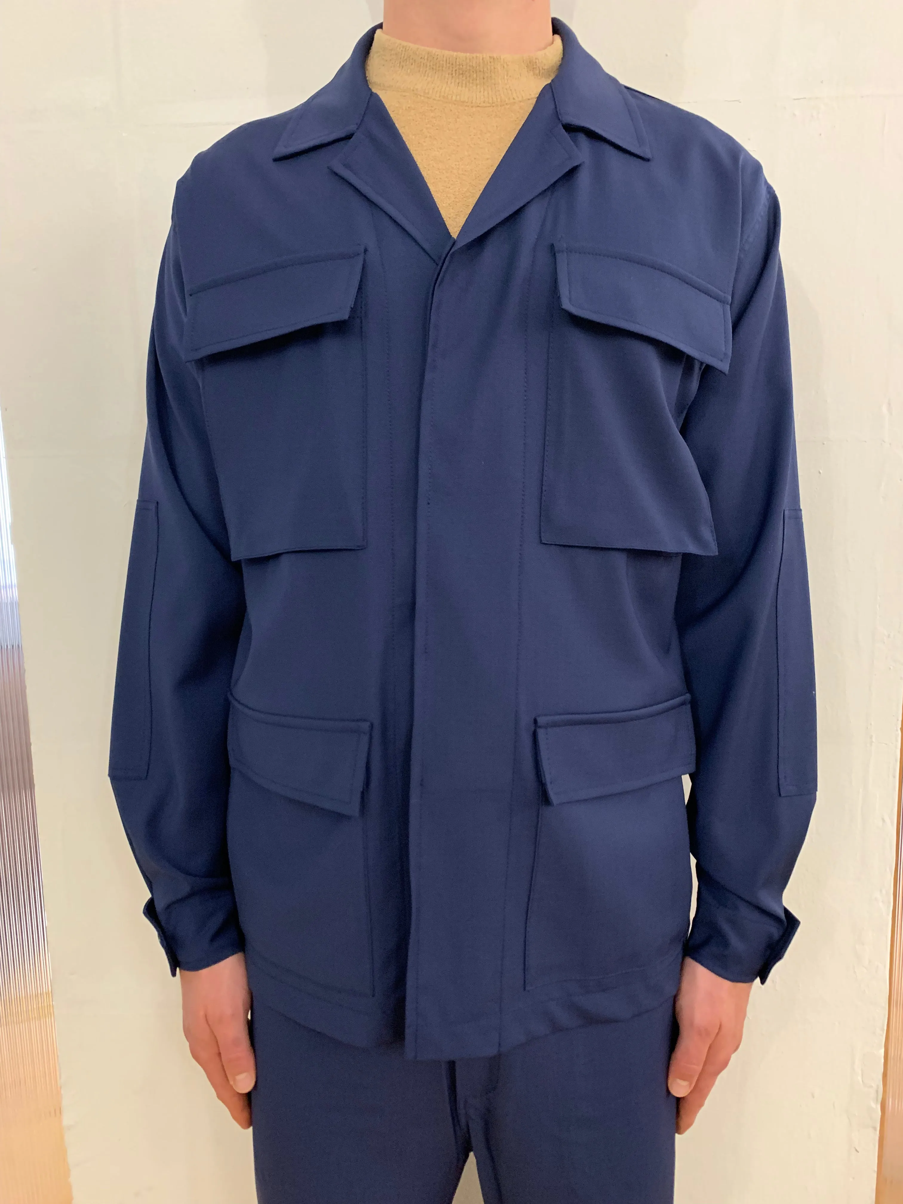 MARENGO - DESERT JACKET - Super Soft Merino Wool Navy-Blu sold by Camo product image thumbnail 3