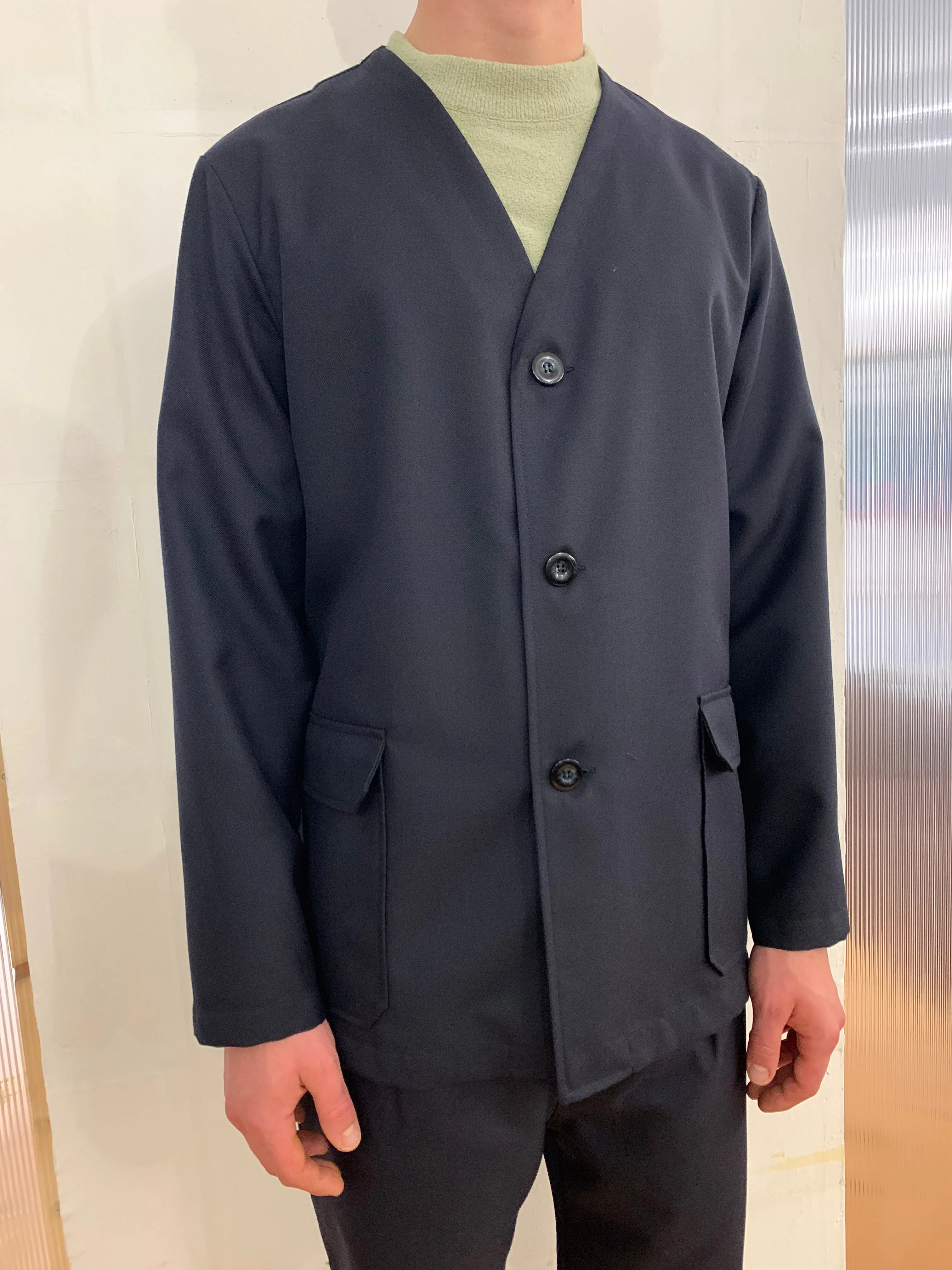 KINGSTONE - SMART JACKET - Navy Merino Wool sold by Camo product image thumbnail 3