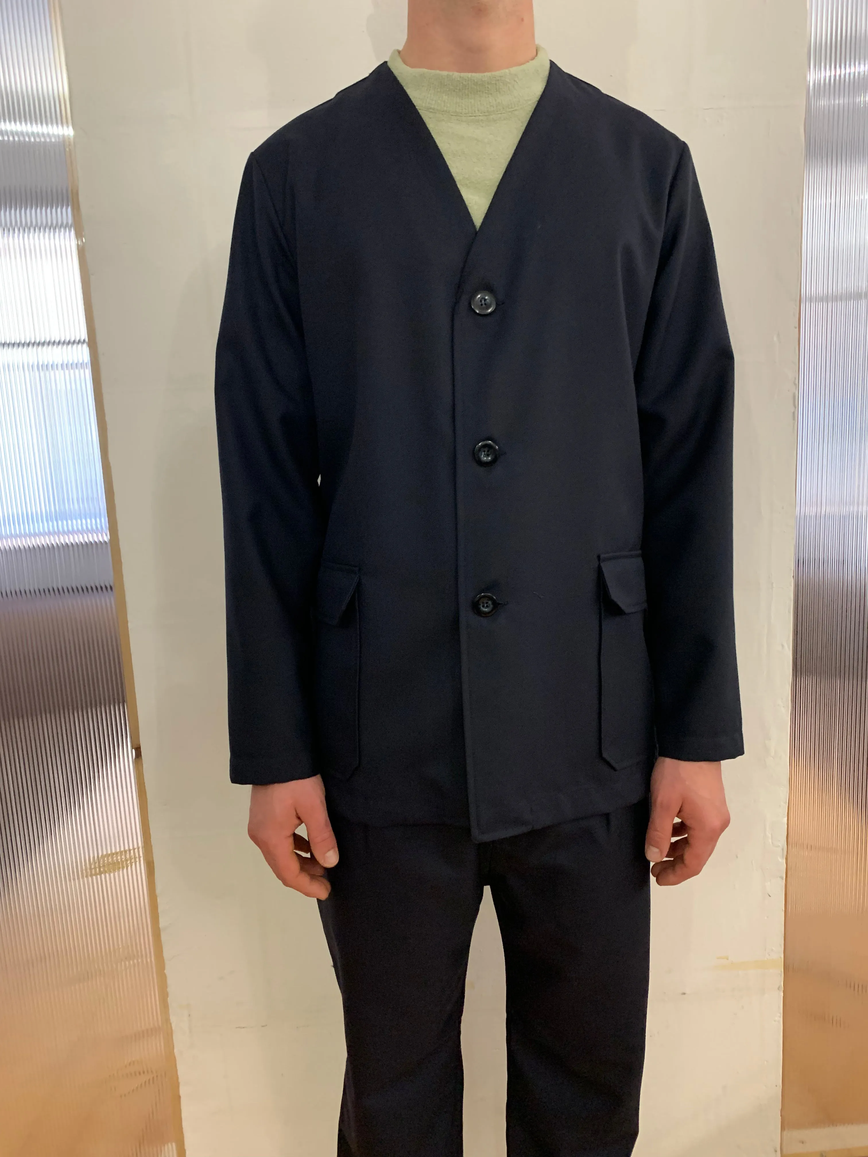 KINGSTONE - SMART JACKET - Navy Merino Wool sold by Camo