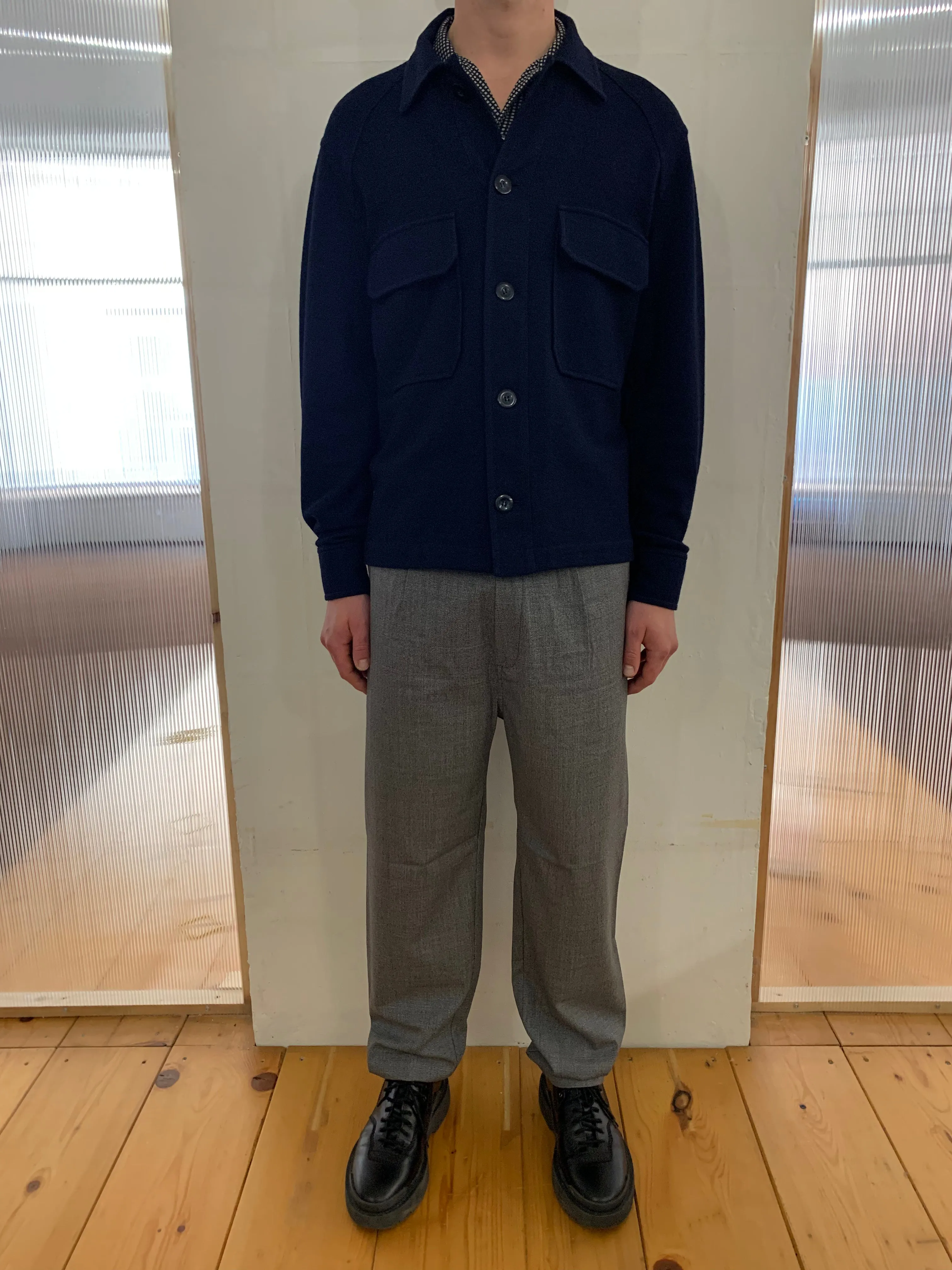 BALIO - JACKET SHIRT - Special Jersey Cotton Navy sold by Camo product image thumbnail 2