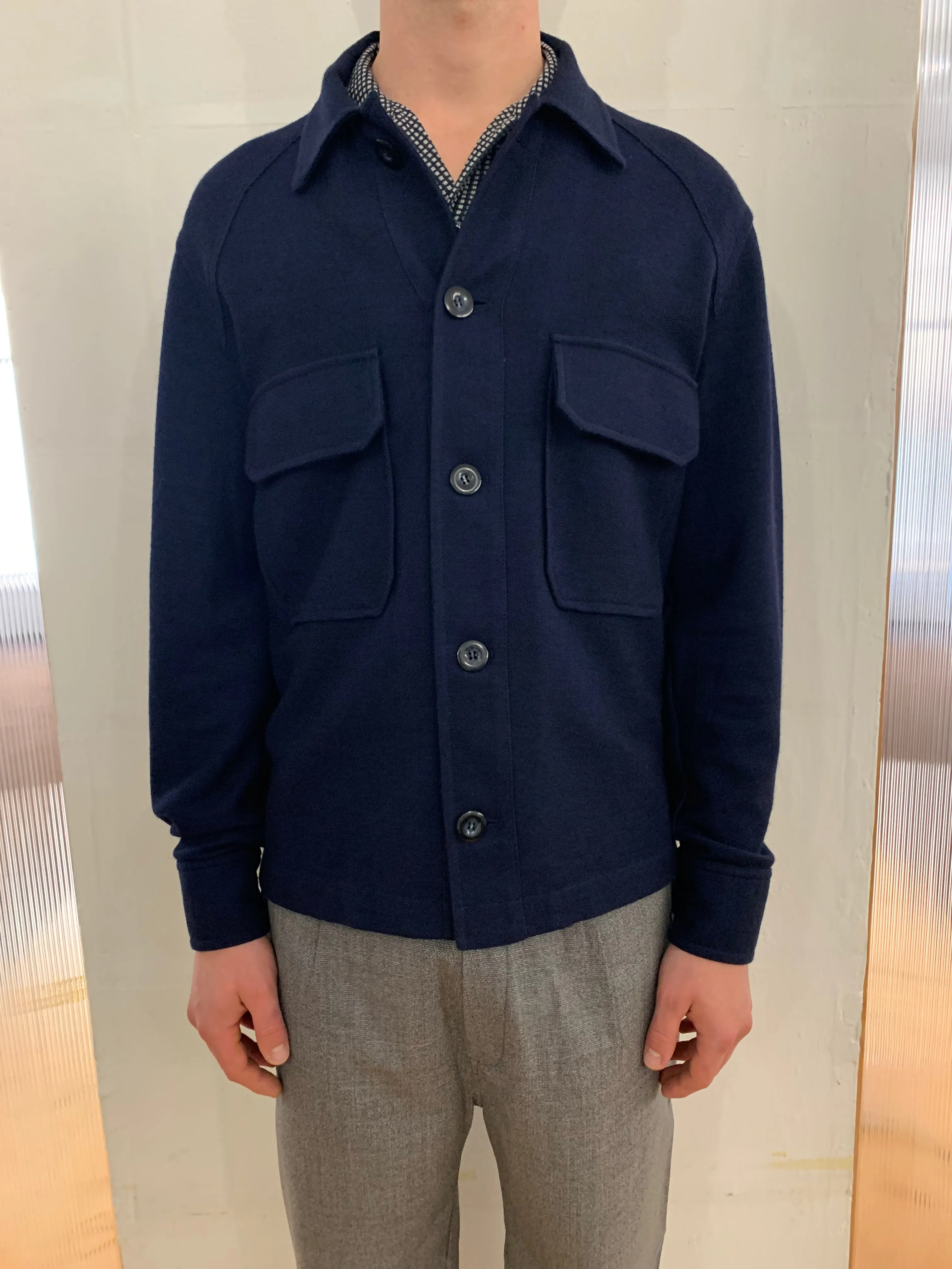 BALIO - JACKET SHIRT - Special Jersey Cotton Navy sold by Camo