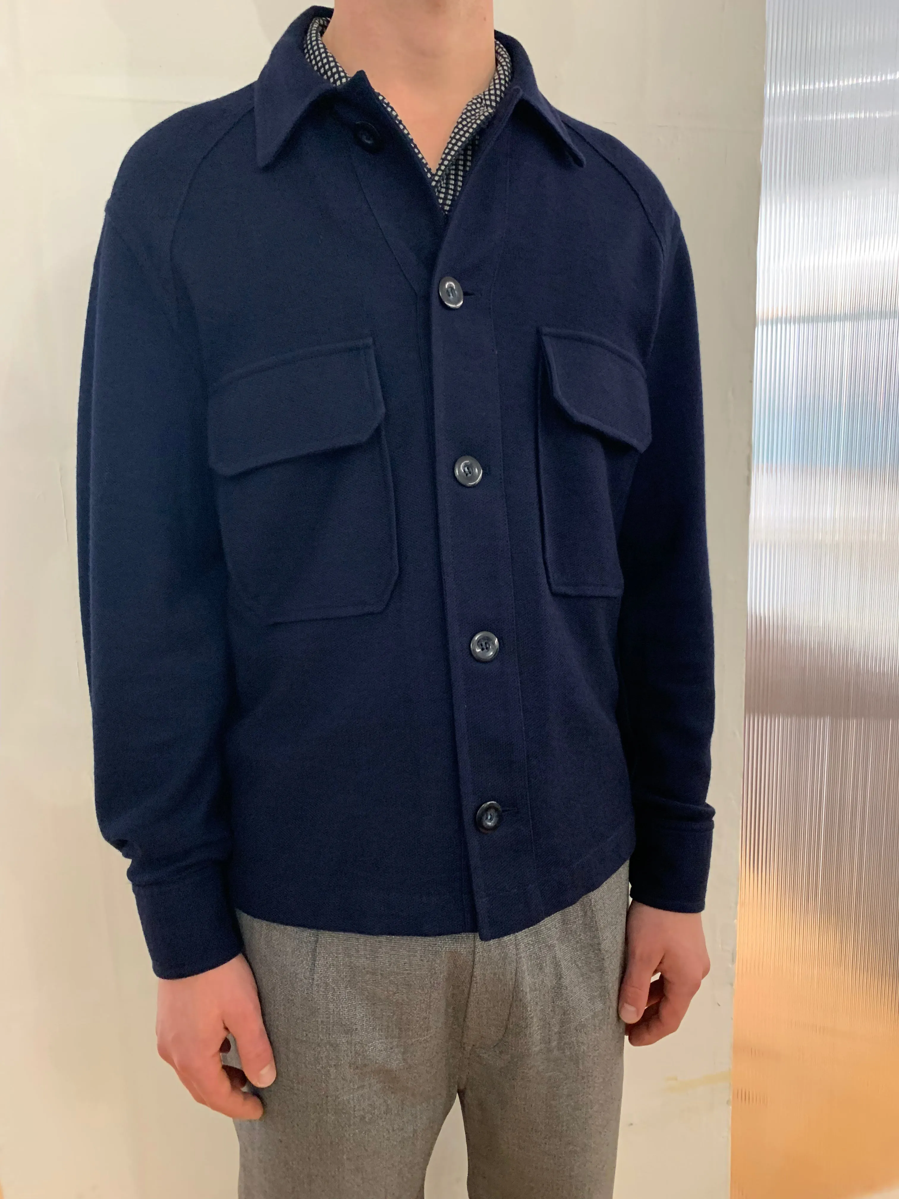 BALIO - JACKET SHIRT - Special Jersey Cotton Navy sold by Camo product image thumbnail 4