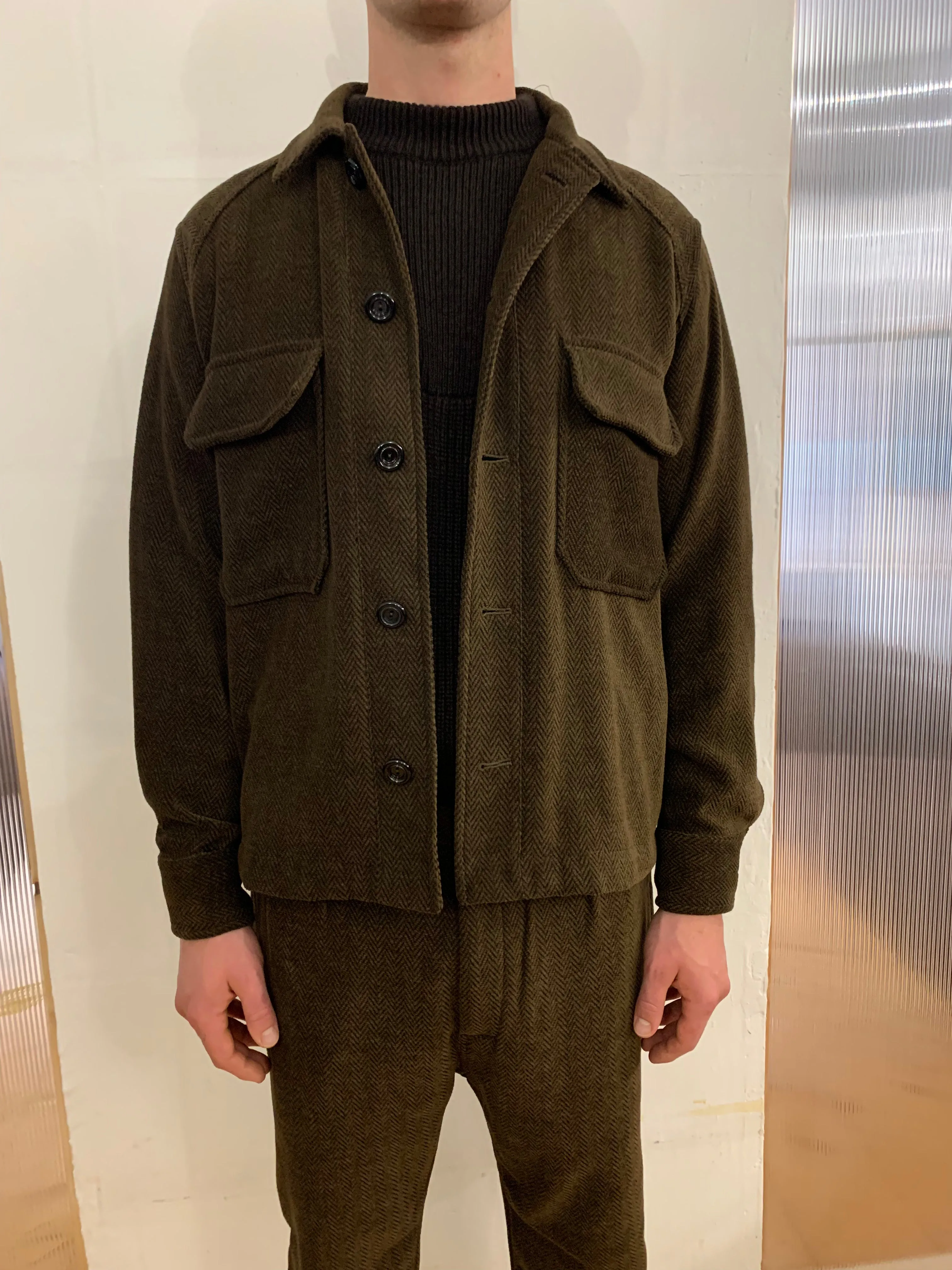 BALIO - JACKET SHIRT - Herringbone Wool Brown sold by Camo product image thumbnail 3