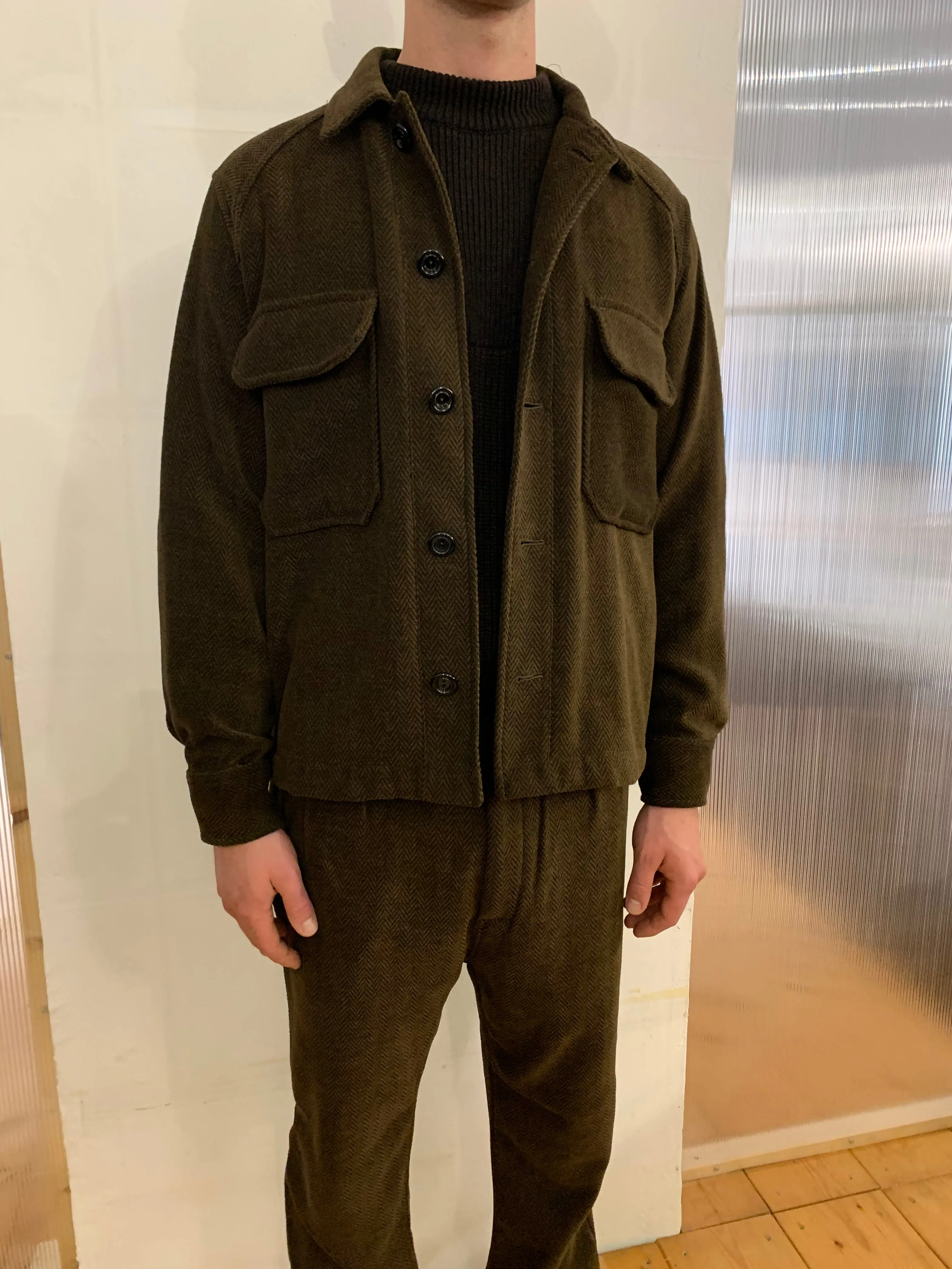 BALIO - JACKET SHIRT - Herringbone Wool Brown sold by Camo product image thumbnail 4