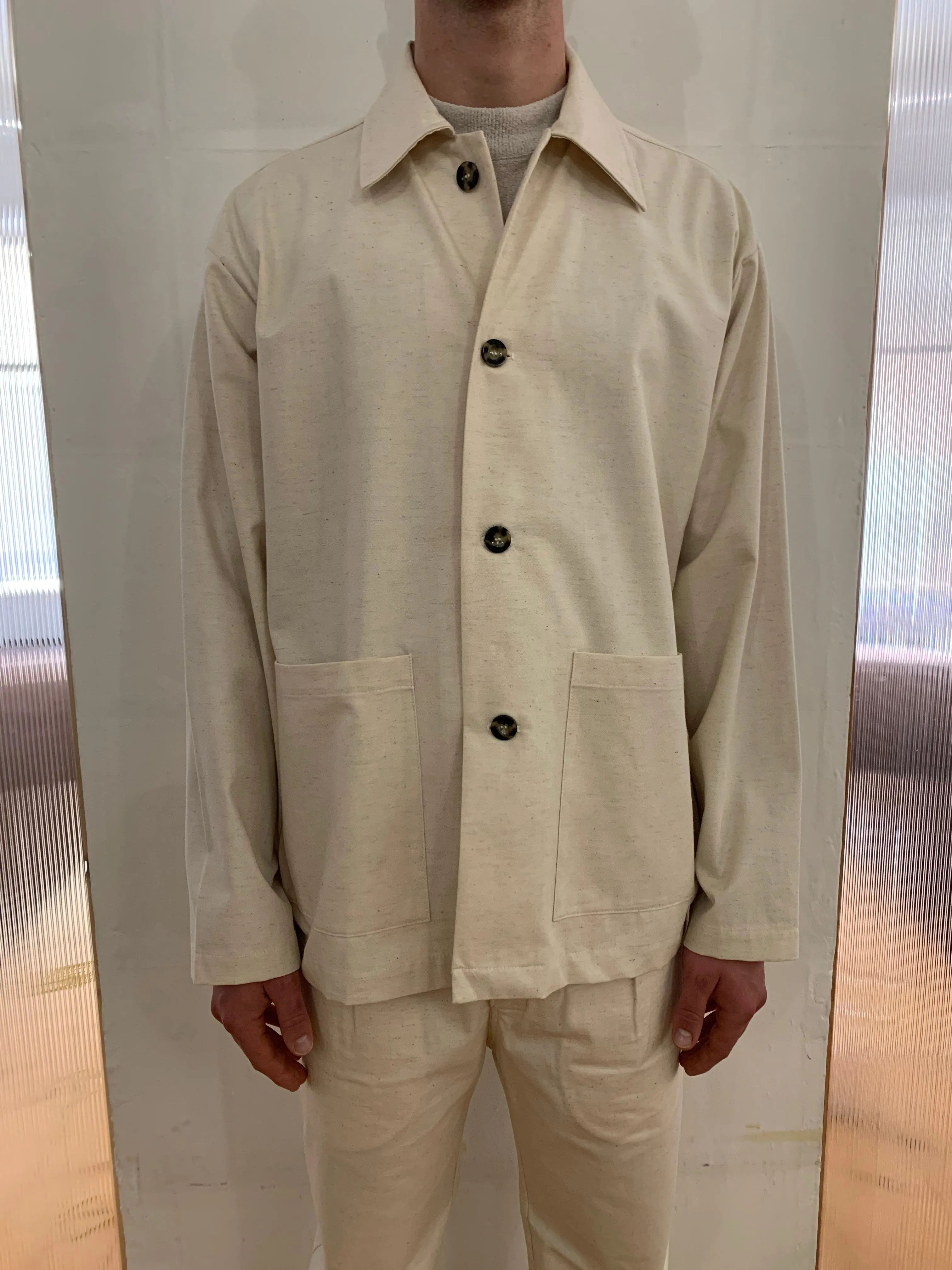 TISSERAND - AIR WIDE JACKET - Cotton Bourette Natural sold by Camo