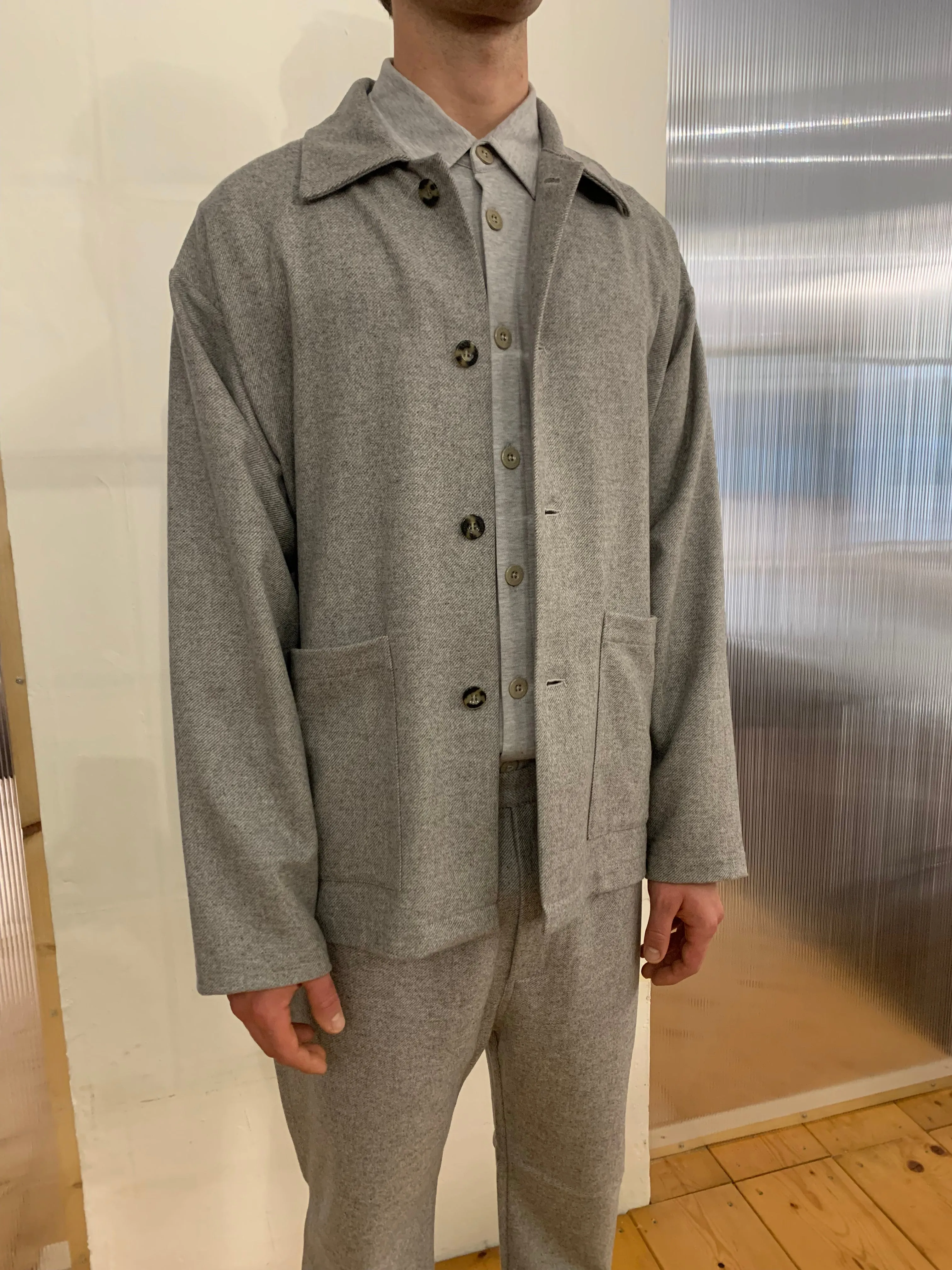 TISSERAND - AIR WIDE JACKET - Soft Wool Light Grey sold by Camo product image thumbnail 3