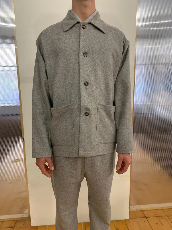 TISSERAND - AIR WIDE JACKET - Soft Wool Light Grey made by Camo