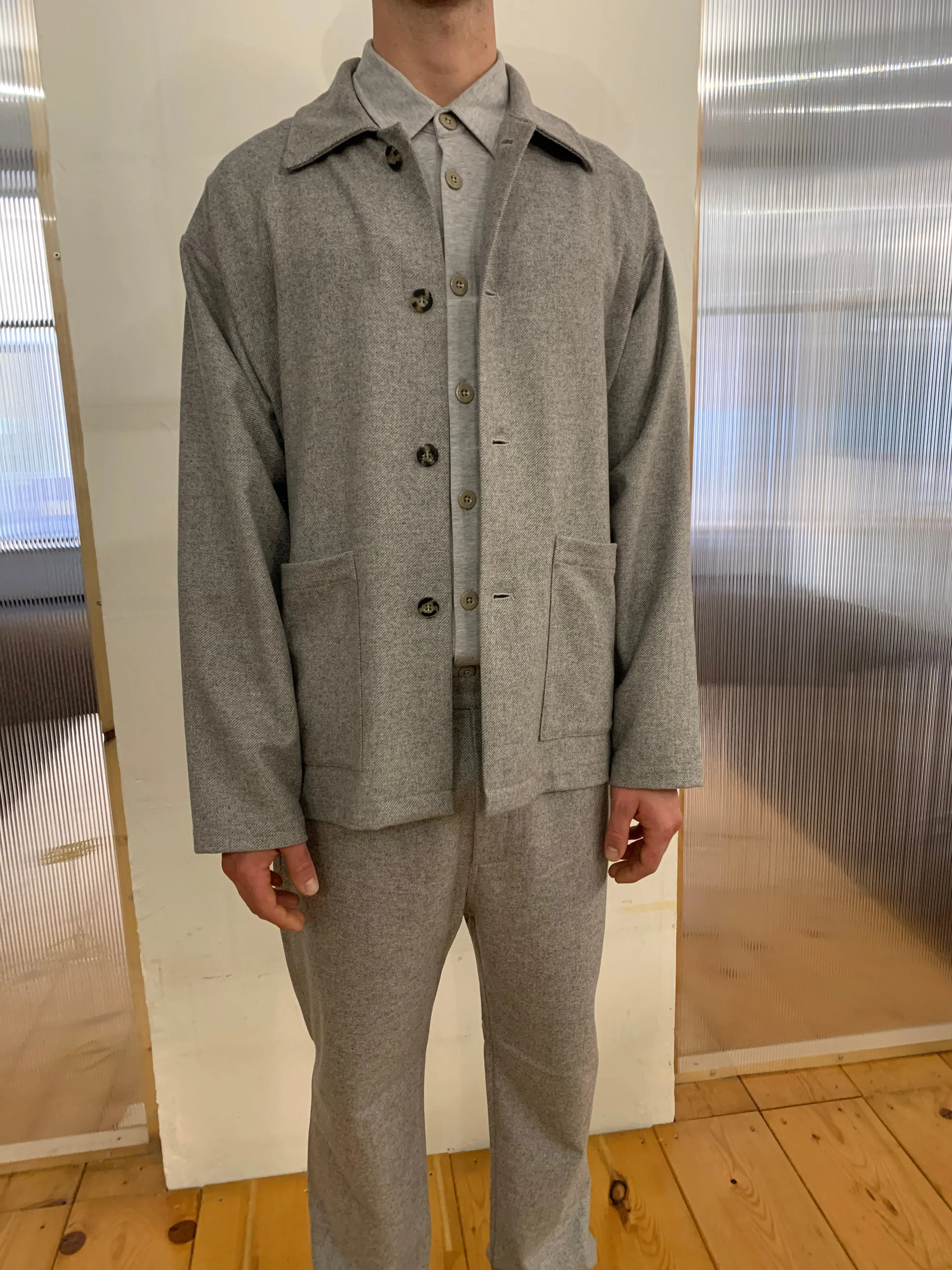 TISSERAND - AIR WIDE JACKET - Soft Wool Light Grey sold by Camo product image thumbnail 4