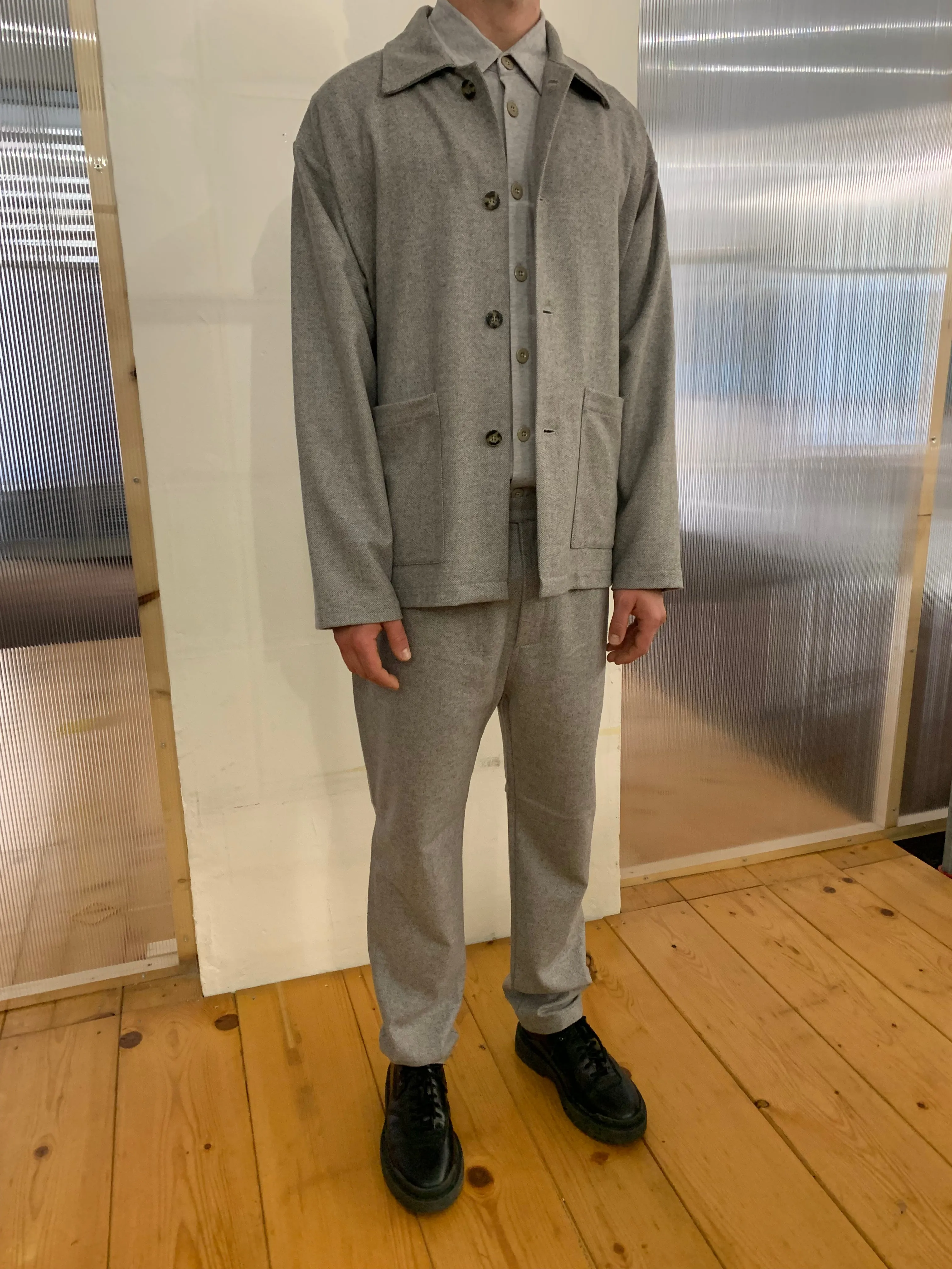 TISSERAND - AIR WIDE JACKET - Soft Wool Light Grey sold by Camo product image thumbnail 2