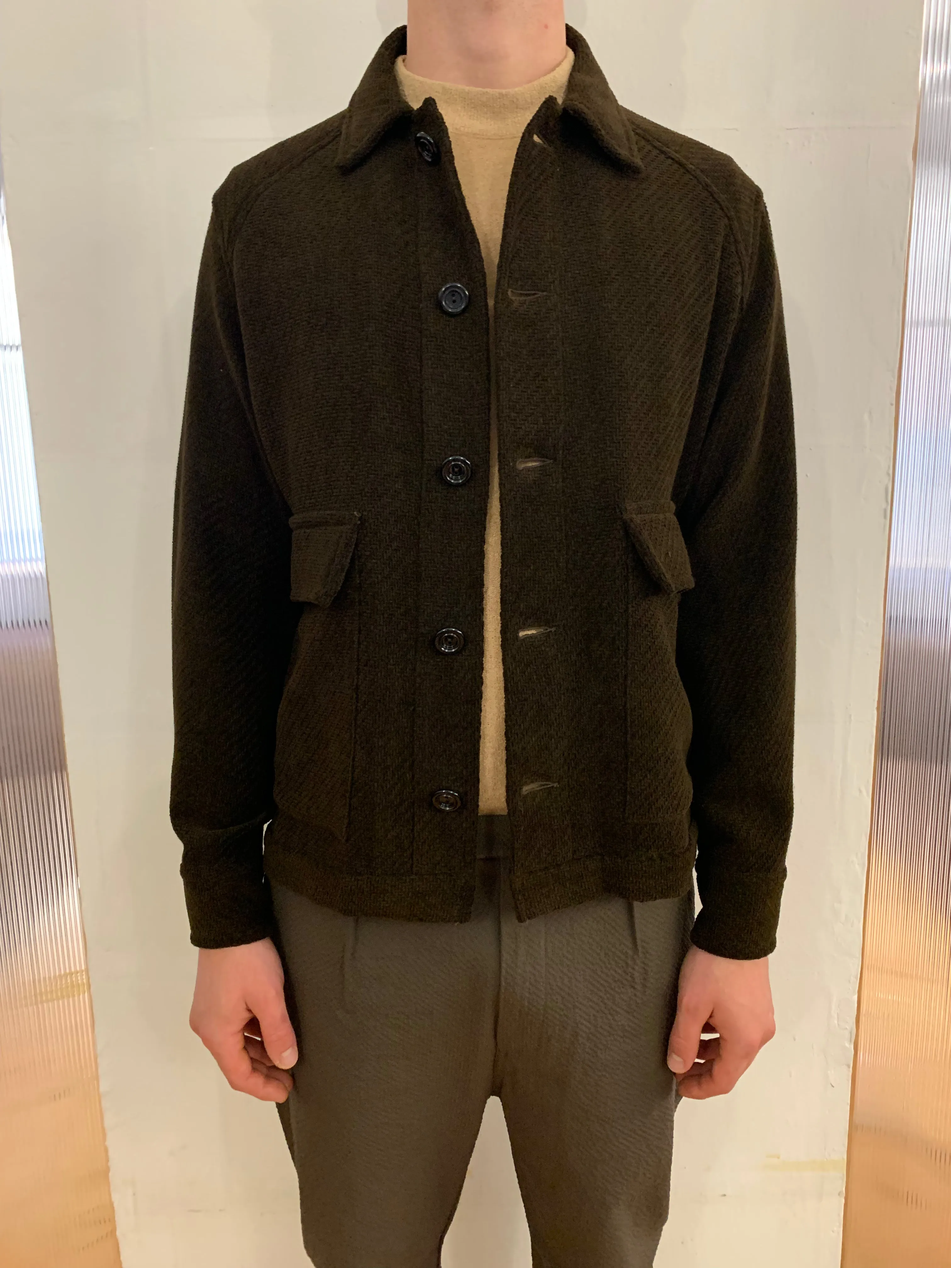 BROTHER OF BALIO - JACKET SHIRT - Wool & Cotton Trama Brown sold by Camo product image thumbnail 3