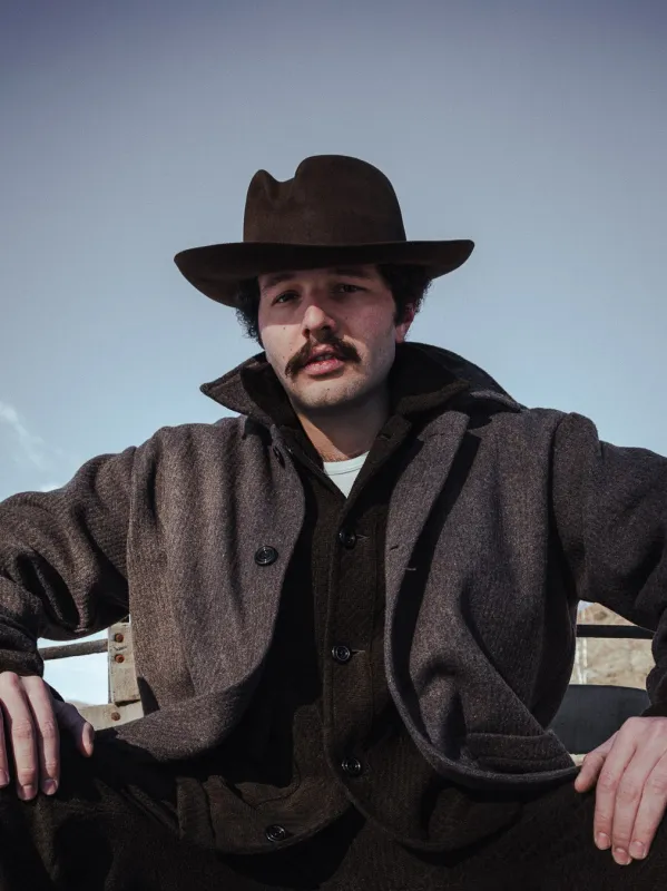 BROTHER OF BALIO - JACKET SHIRT - Wool & Cotton Trama Brown sold by Camo