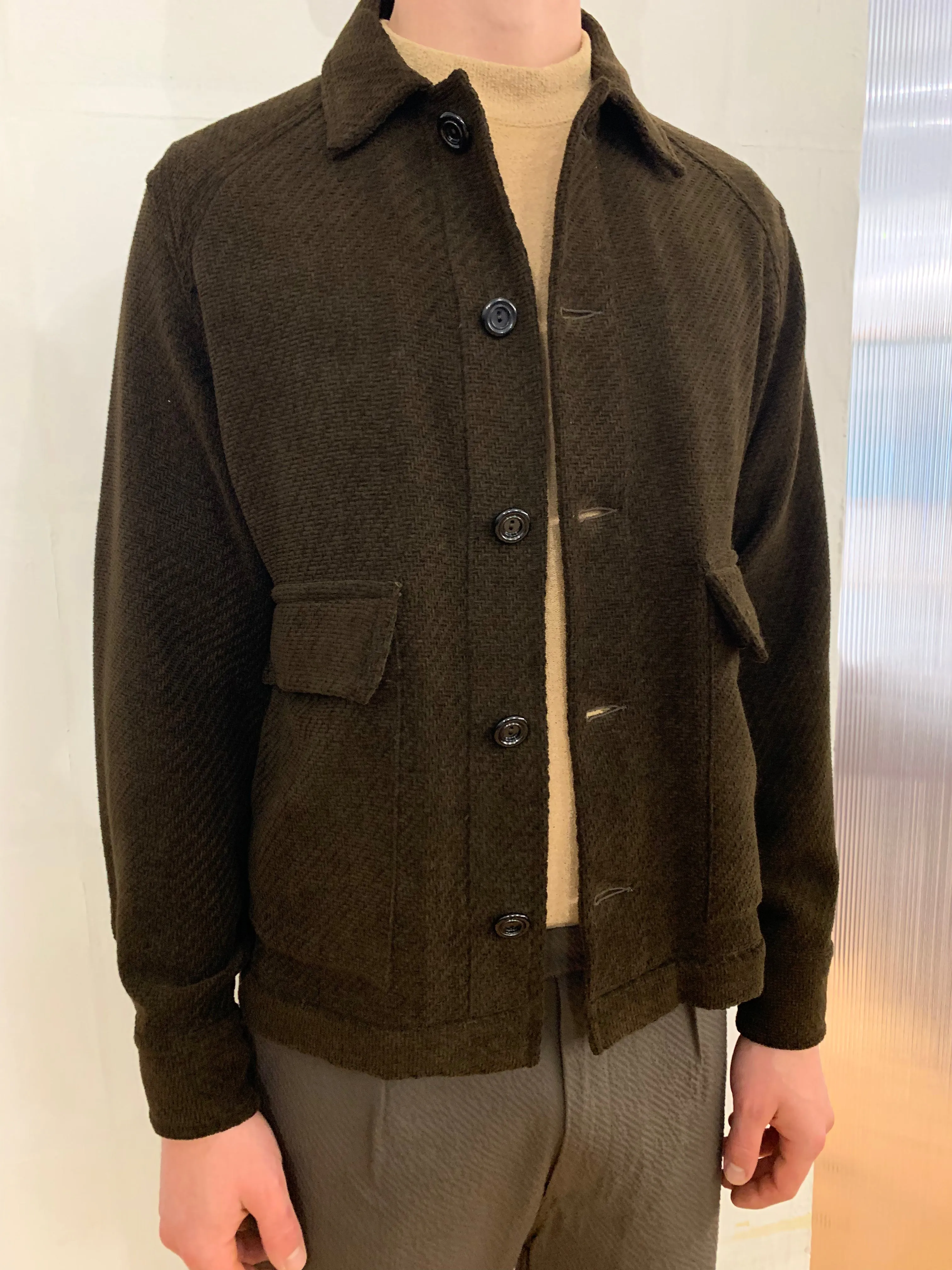 BROTHER OF BALIO - JACKET SHIRT - Wool & Cotton Trama Brown sold by Camo product image thumbnail 4