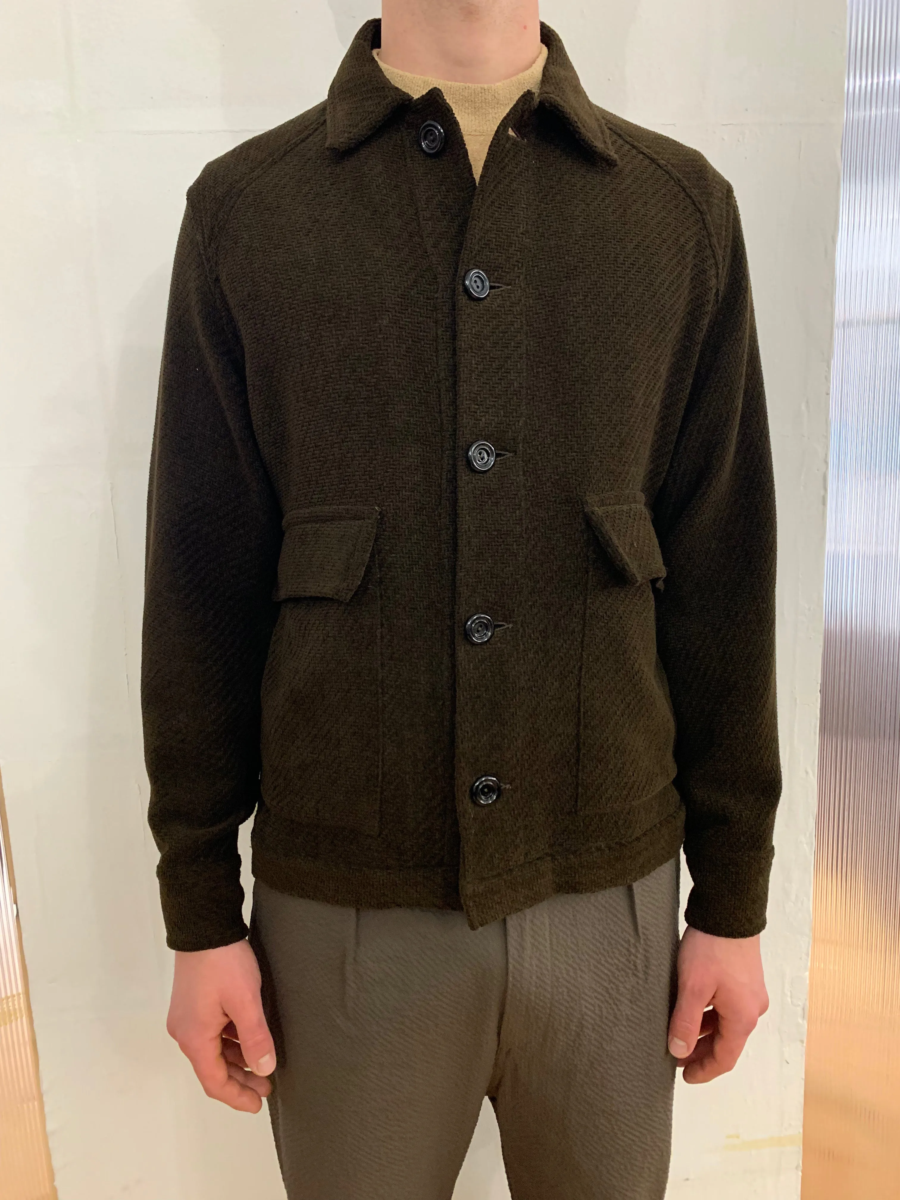 BROTHER OF BALIO - JACKET SHIRT - Wool & Cotton Trama Brown sold by Camo product image thumbnail 5