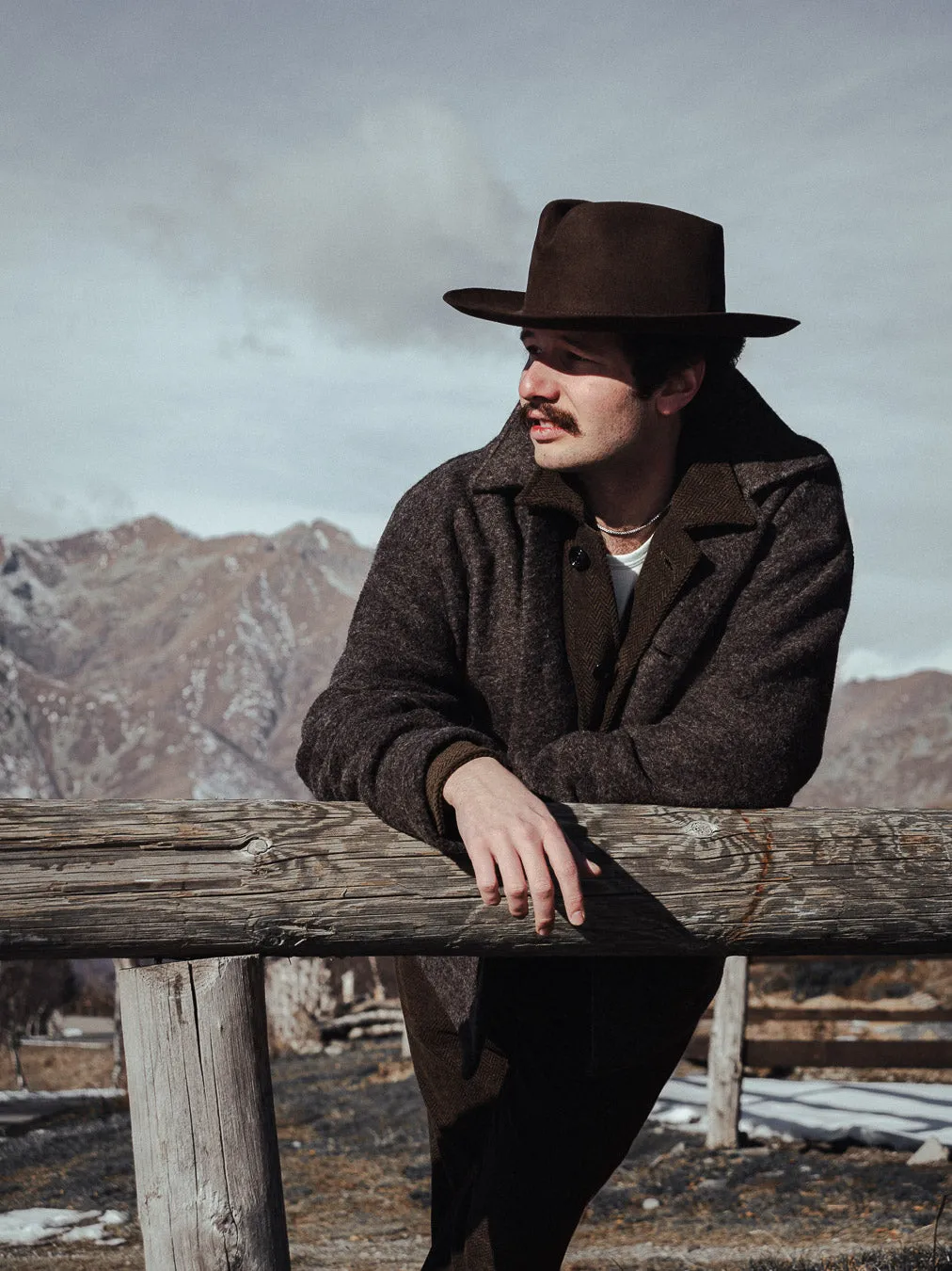 BROTHER OF BALIO - JACKET SHIRT - Boiled H.Wool Brown sold by Camo