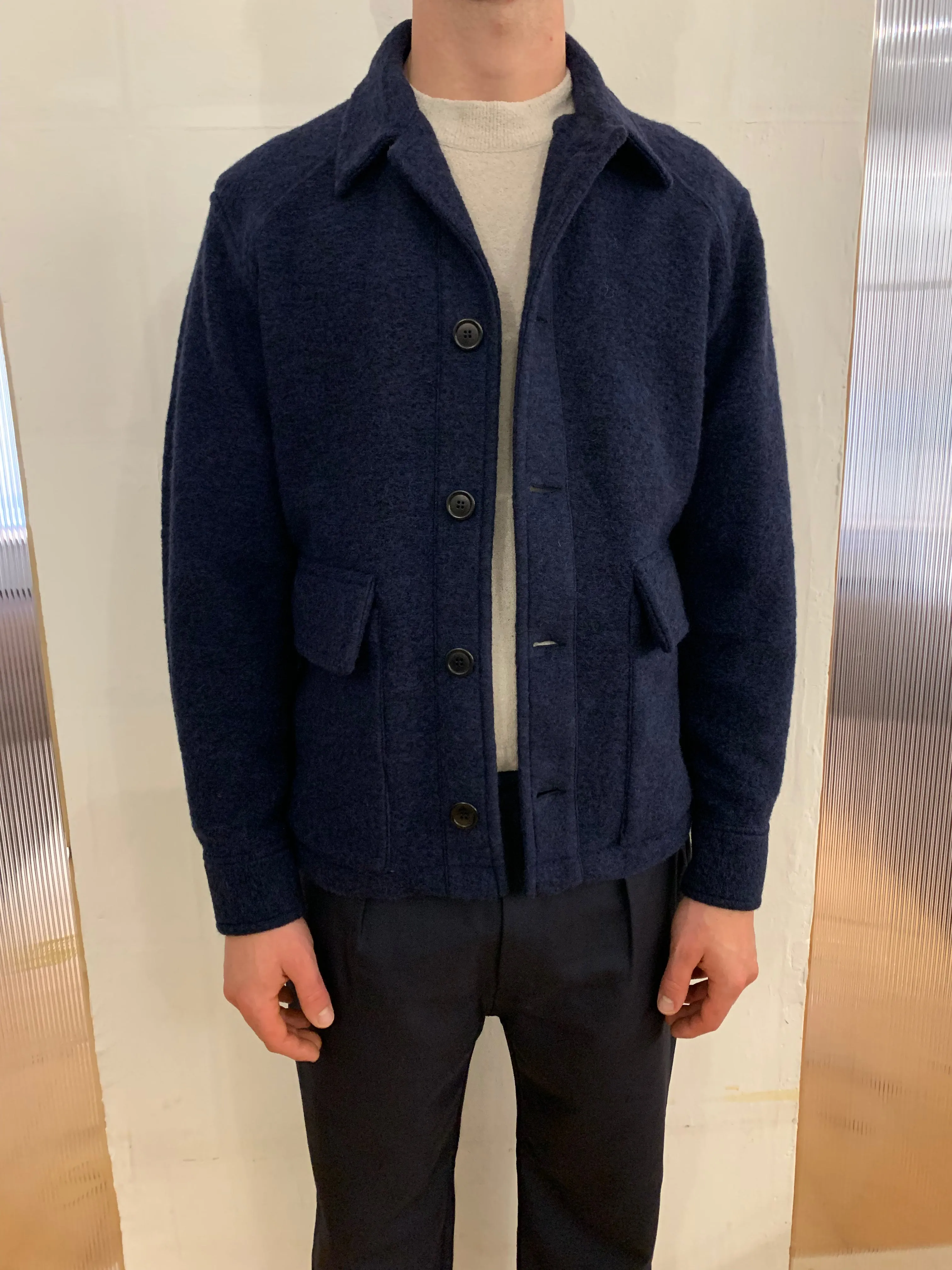 BROTHER OF BALIO - JACKET SHIRT - Boiled H.Wool Navy sold by Camo product image thumbnail 4