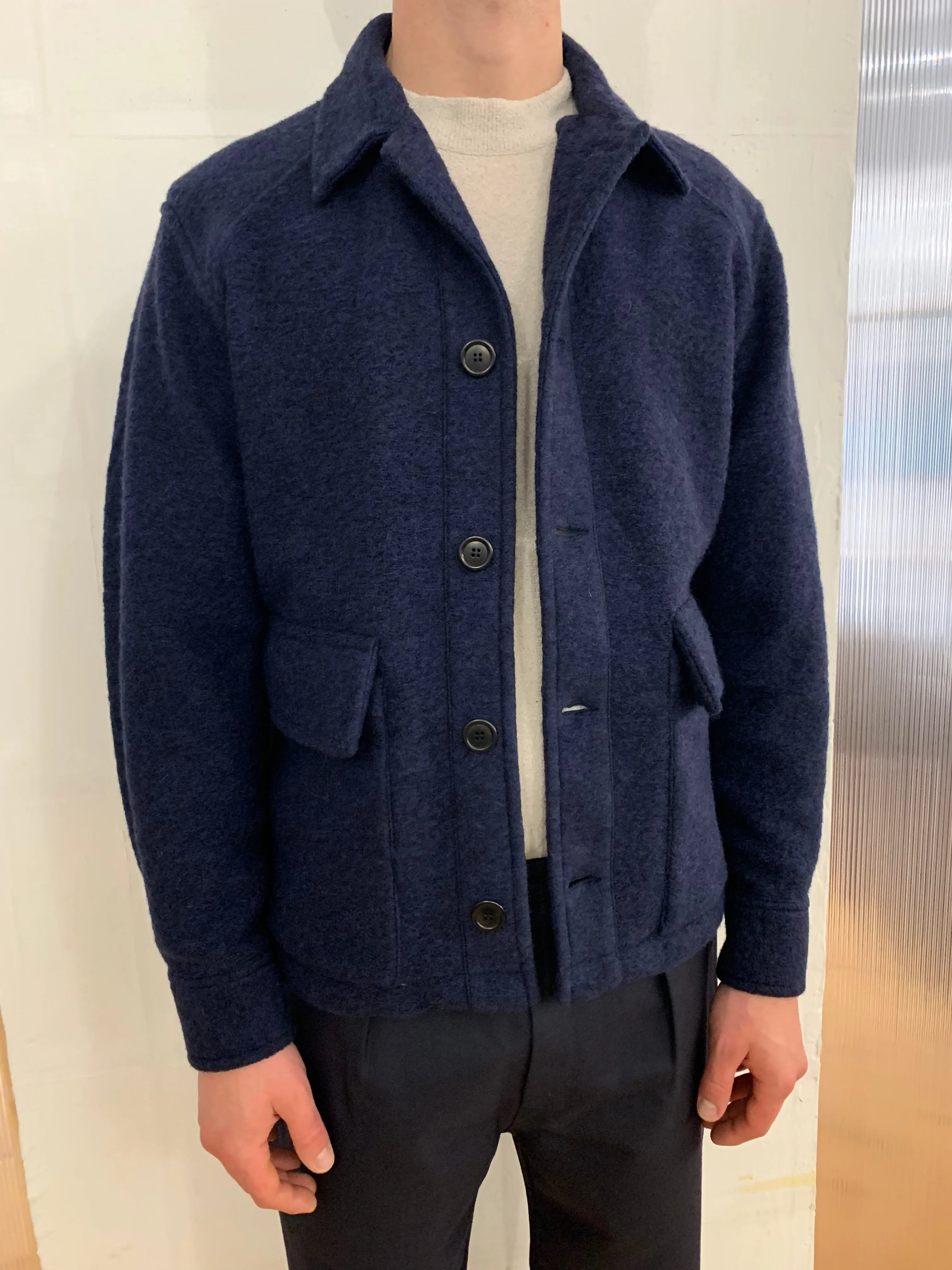 BROTHER OF BALIO - JACKET SHIRT - Boiled H.Wool Navy sold by Camo product image thumbnail 5