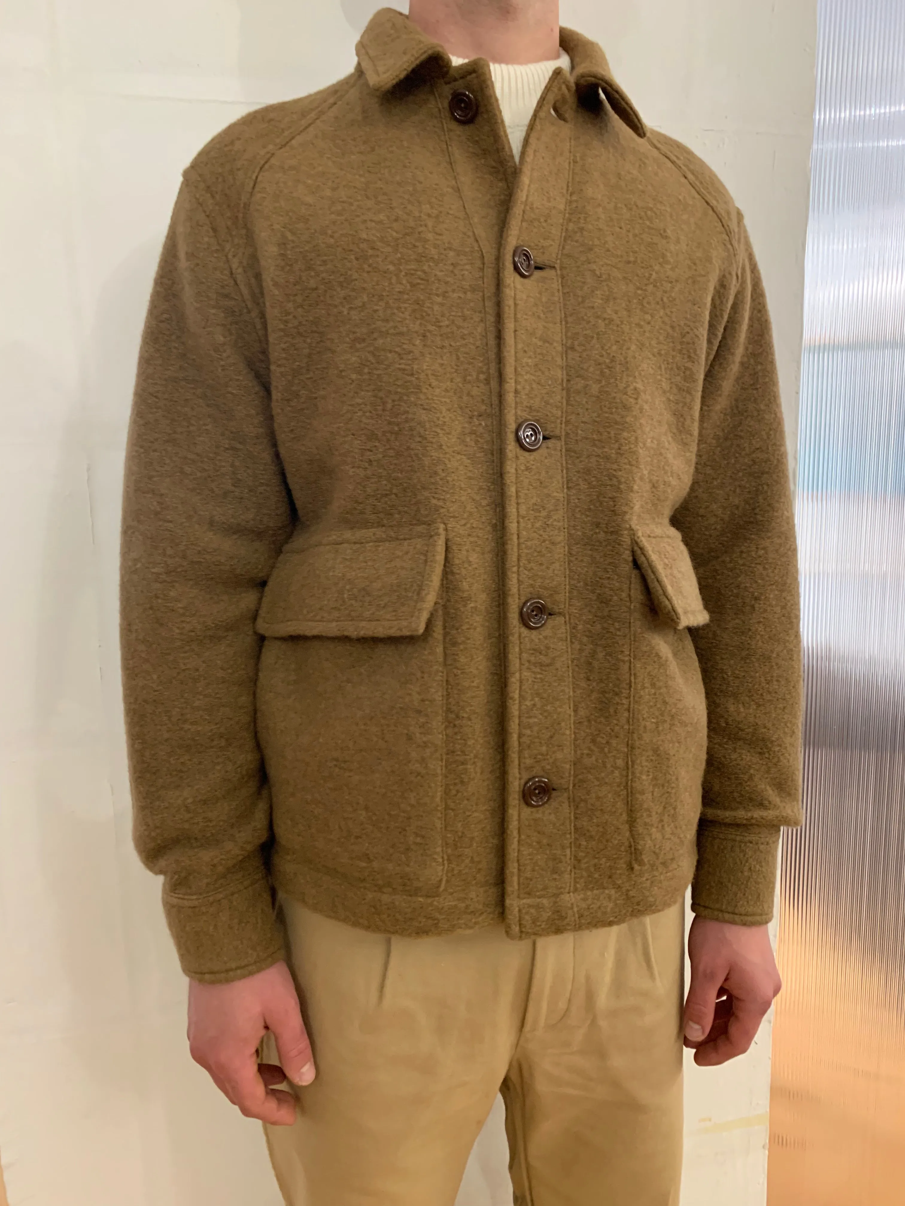 BROTHER OF BALIO - JACKET SHIRT - Boiled H.Wool Camel sold by Camo product image thumbnail 4