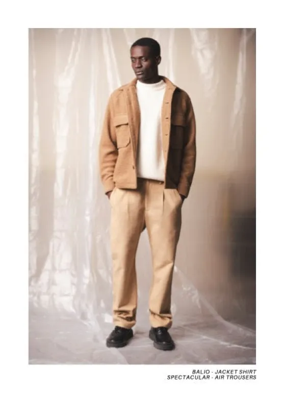 BROTHER OF BALIO - JACKET SHIRT - Boiled H.Wool Camel made by Camo