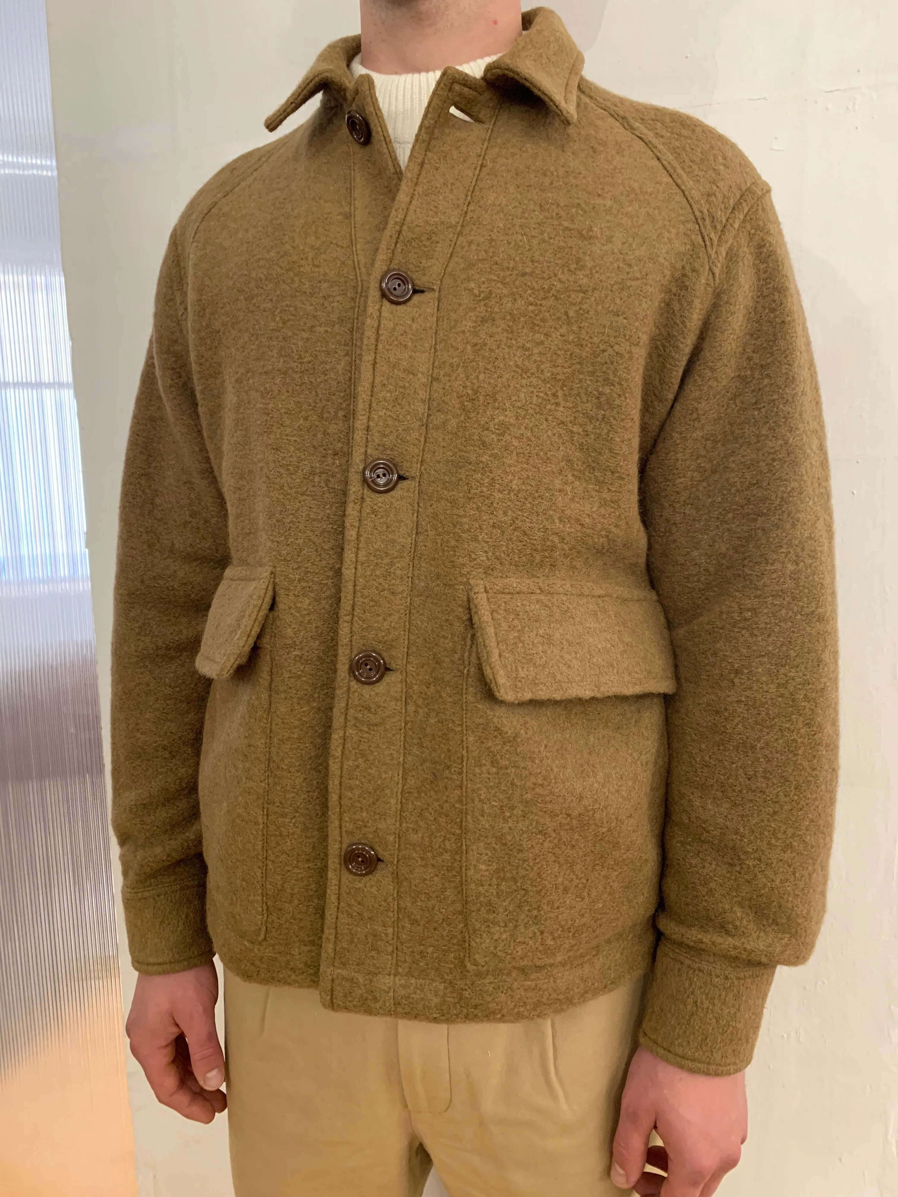 BROTHER OF BALIO - JACKET SHIRT - Boiled H.Wool Camel sold by Camo product image thumbnail 5