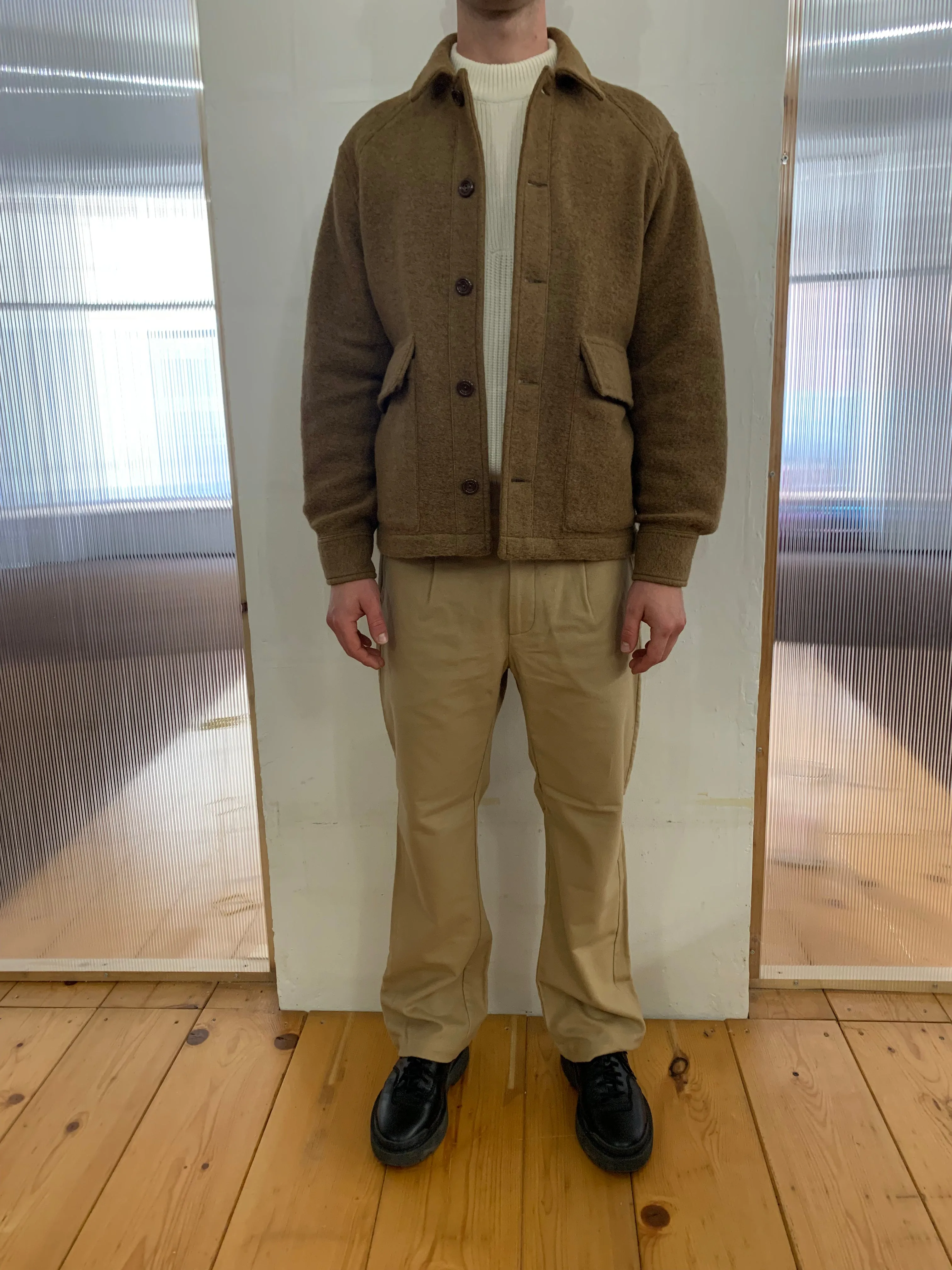 BROTHER OF BALIO - JACKET SHIRT - Boiled H.Wool Camel sold by Camo product image thumbnail 3