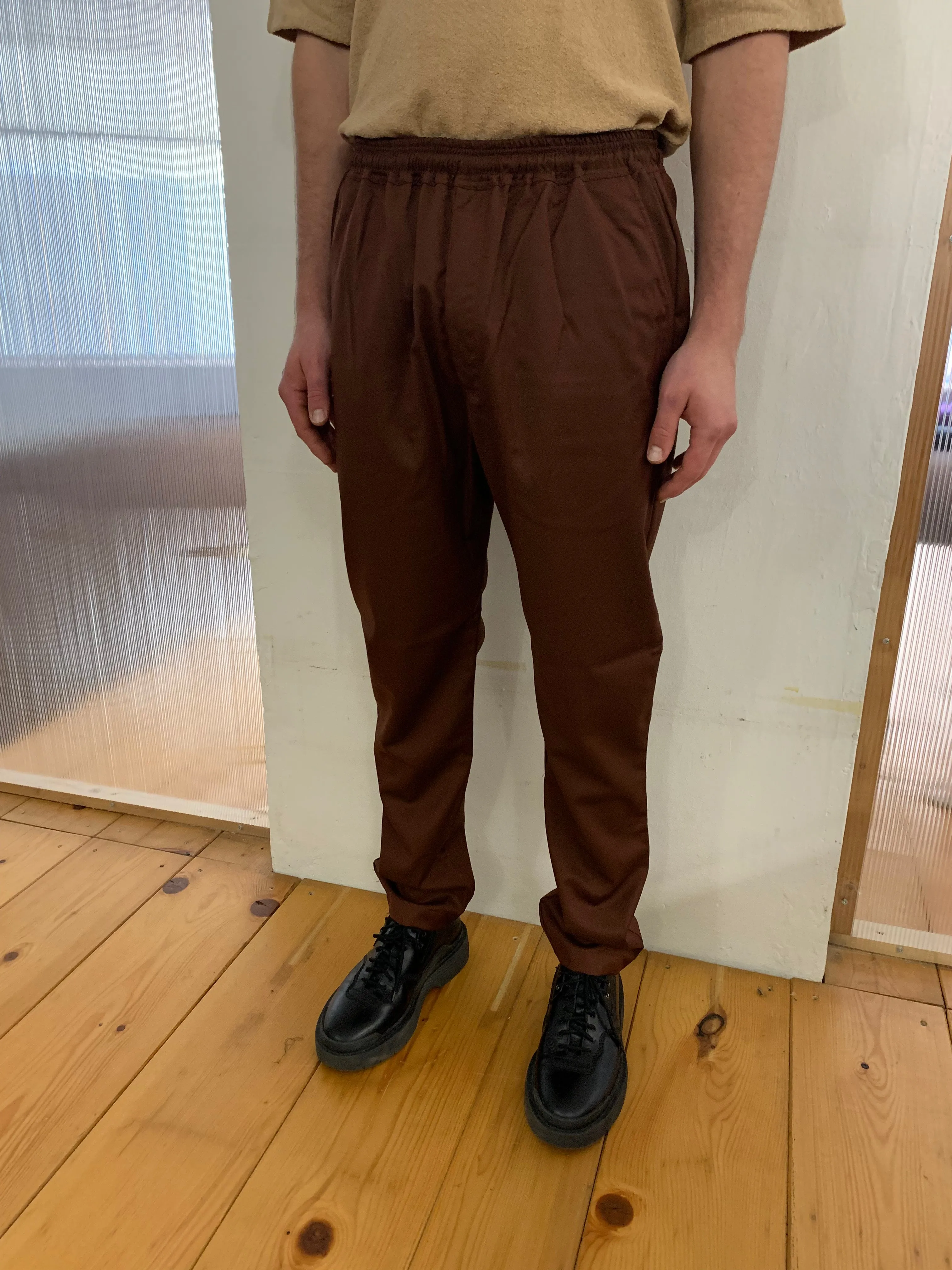 COMANCHE -ECLIPSE - ELASTIC TROUSERS - Soft Wool Bordeaux sold by Camo product image thumbnail 5