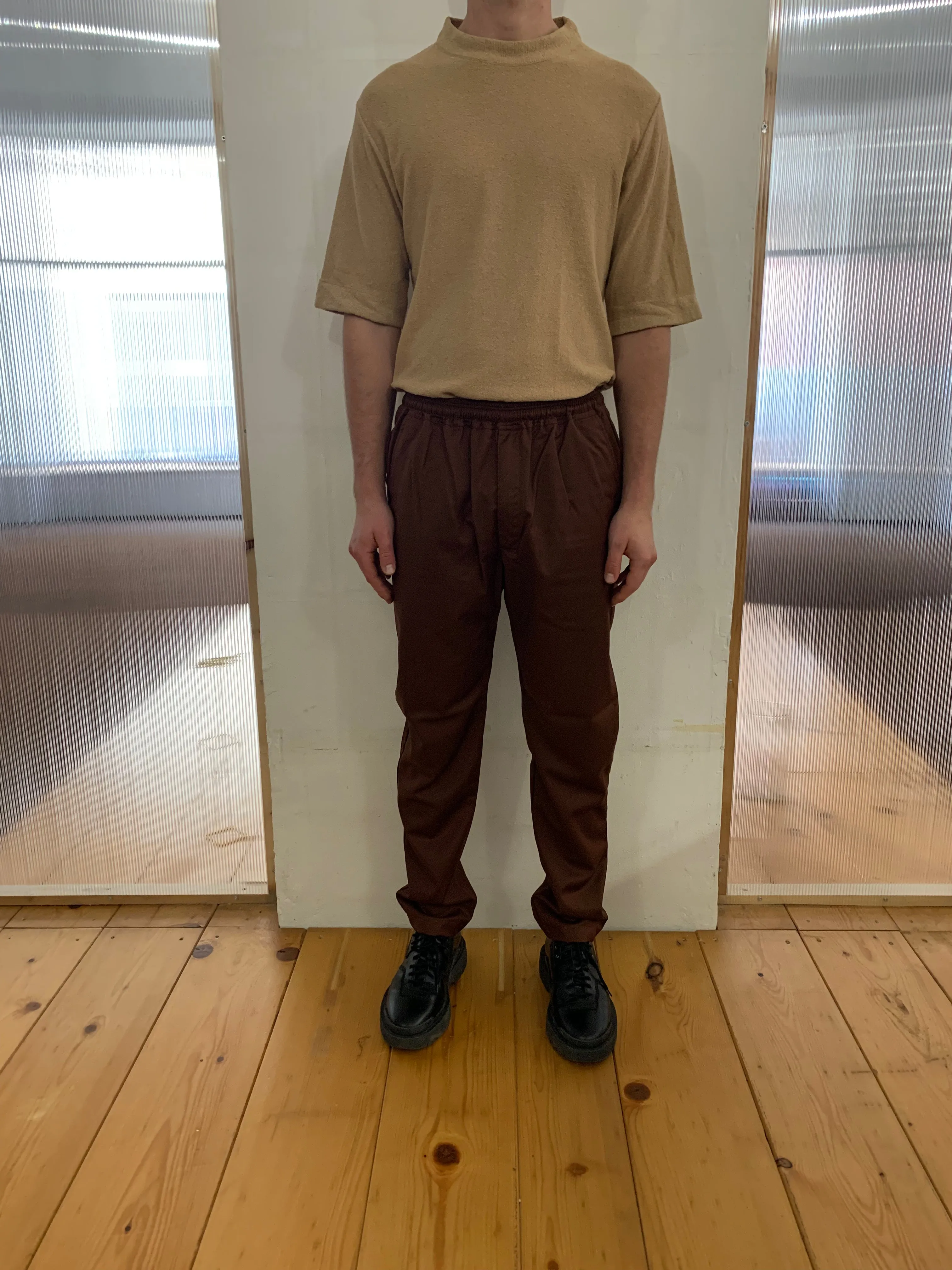 COMANCHE -ECLIPSE - ELASTIC TROUSERS - Soft Wool Bordeaux sold by Camo product image thumbnail 3