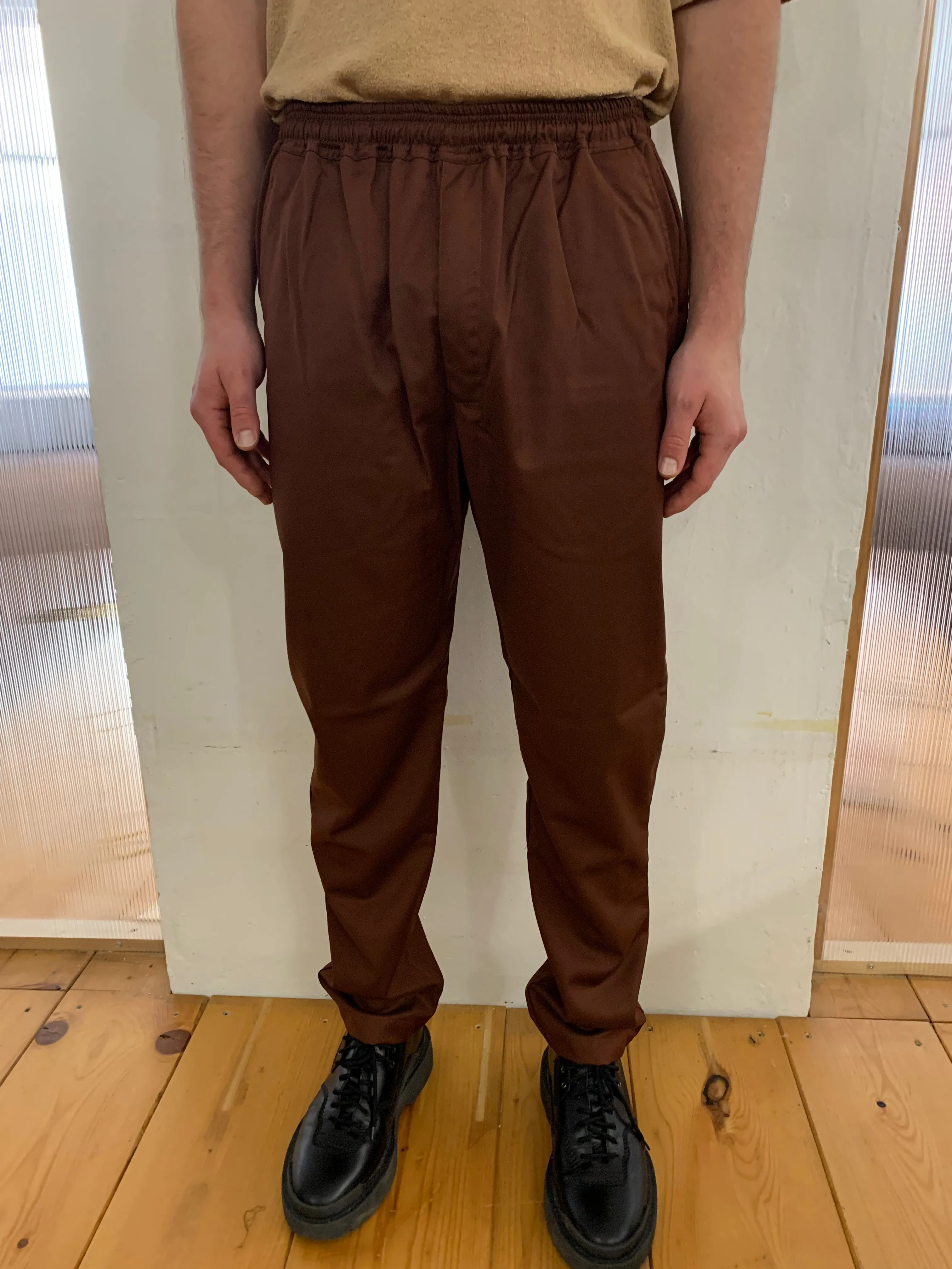 COMANCHE -ECLIPSE - ELASTIC TROUSERS - Soft Wool Bordeaux sold by Camo product image thumbnail 4
