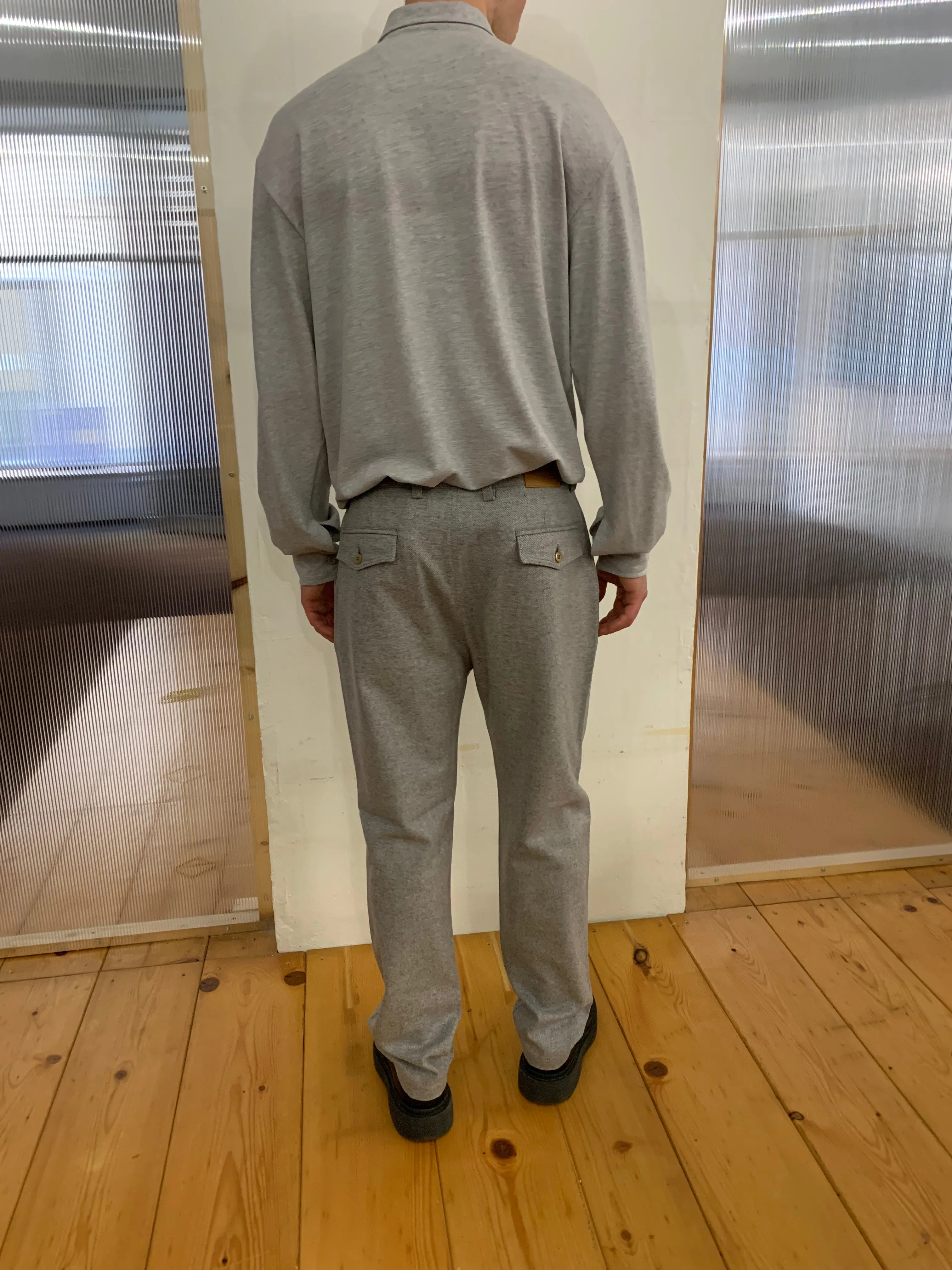 COMANCHE - CLASSIC TROUSERS - Soft Wool Light Grey sold by Camo product image thumbnail 5