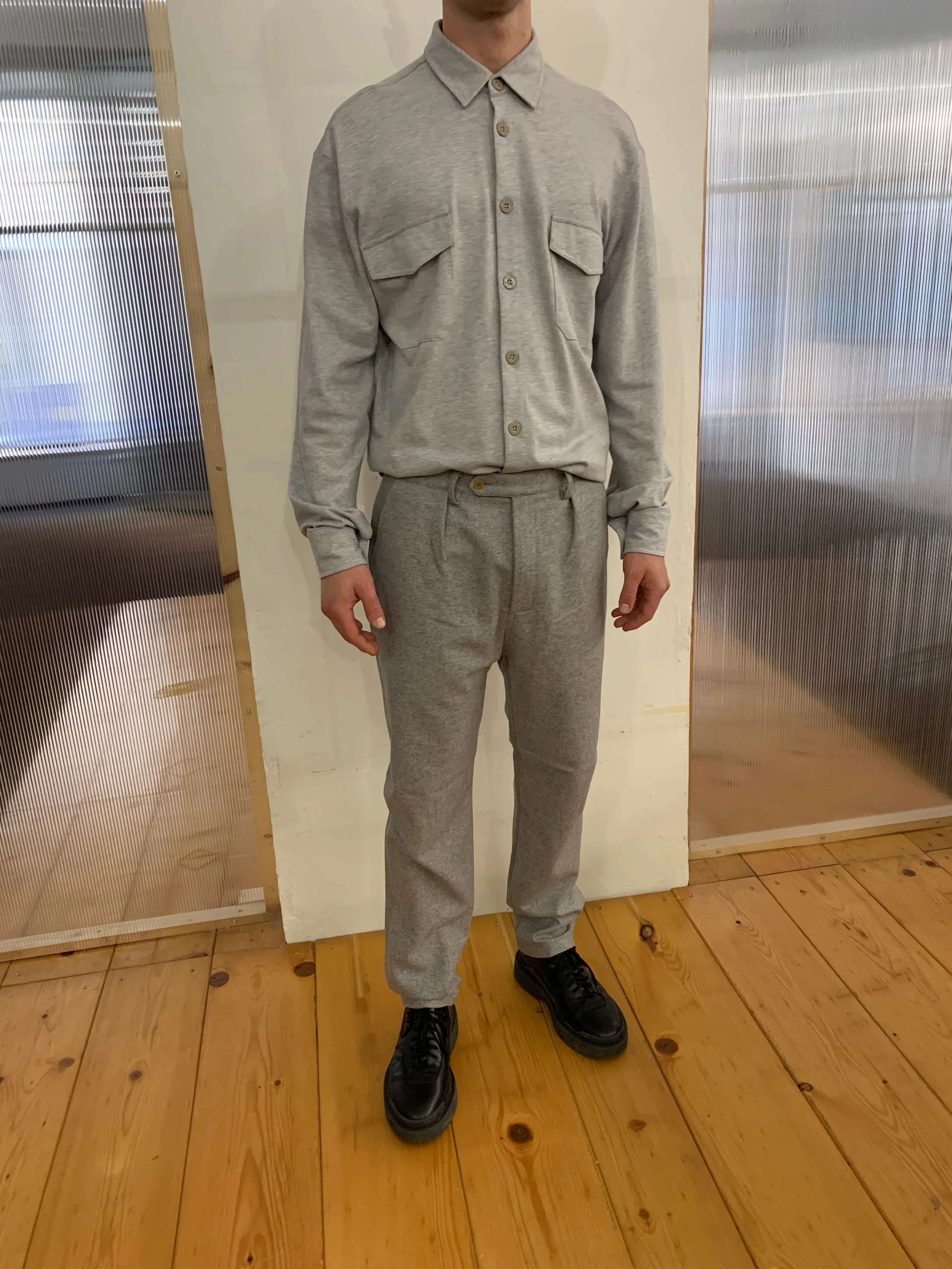 COMANCHE - CLASSIC TROUSERS - Soft Wool Light Grey sold by Camo product image thumbnail 3