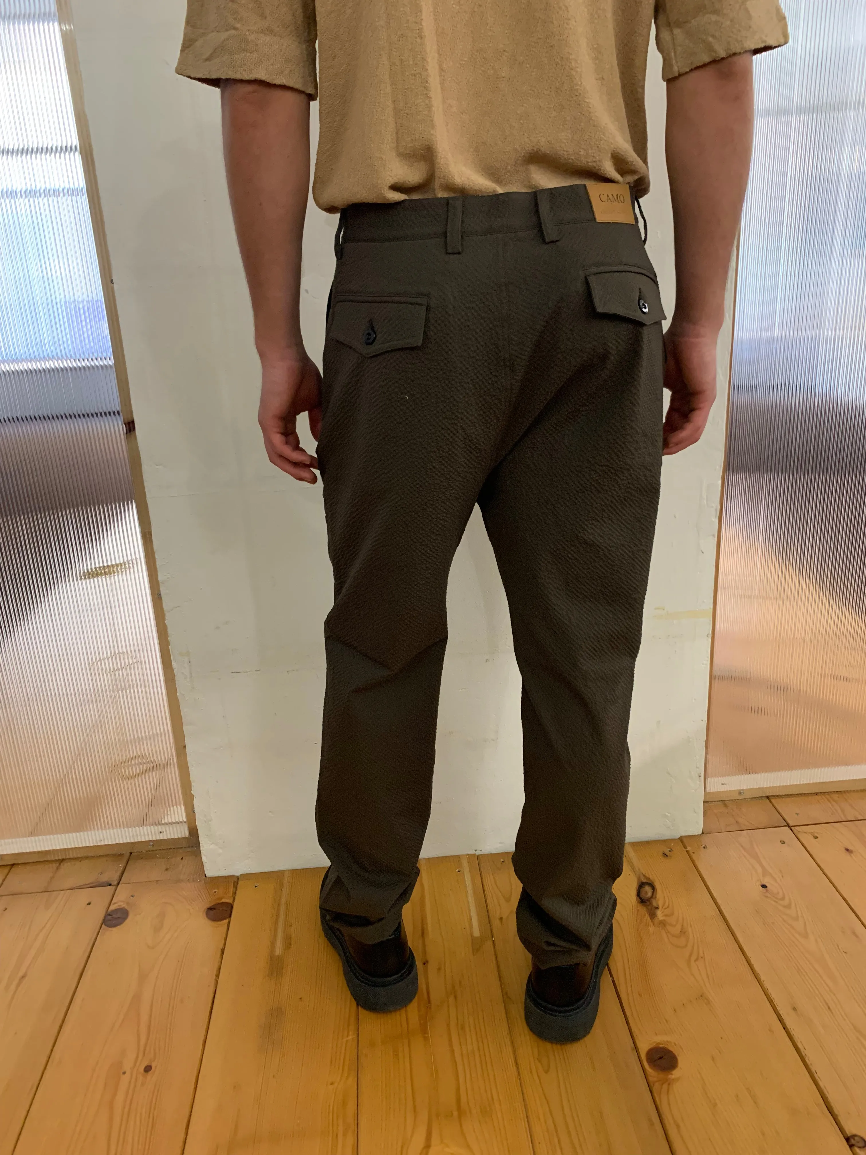 COMANCHE - CLASSIC TROUSERS - Seersucker Brown sold by Camo product image thumbnail 5