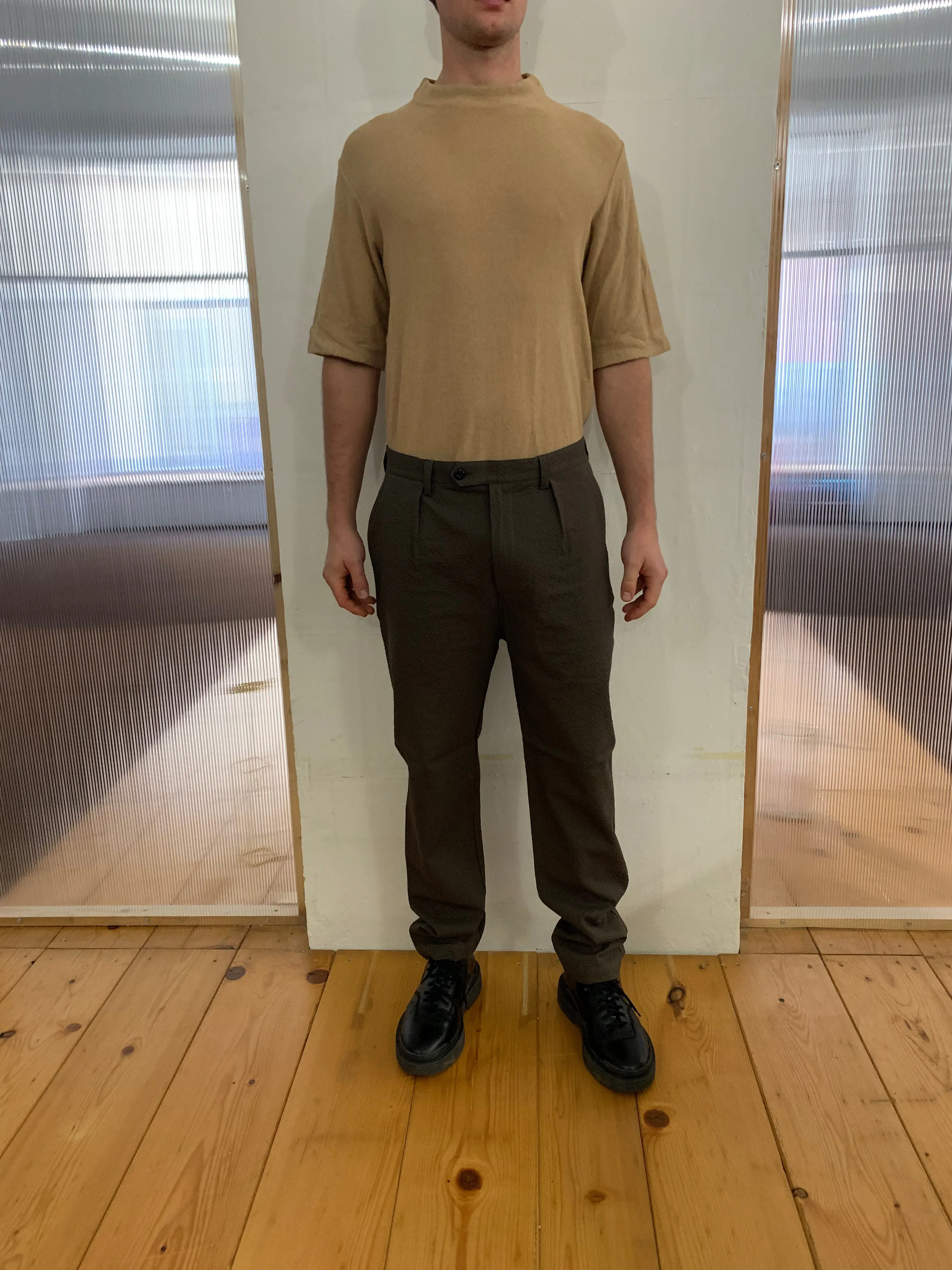 COMANCHE - CLASSIC TROUSERS - Seersucker Brown sold by Camo product image thumbnail 3