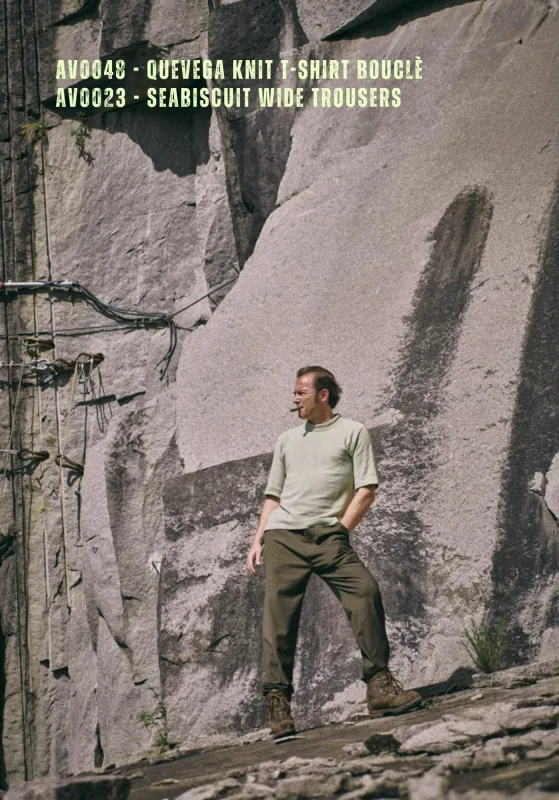 SEABISCUIT - WIDE TROUSERS - Super Soft Merino Wool Green-Brown sold by Camo