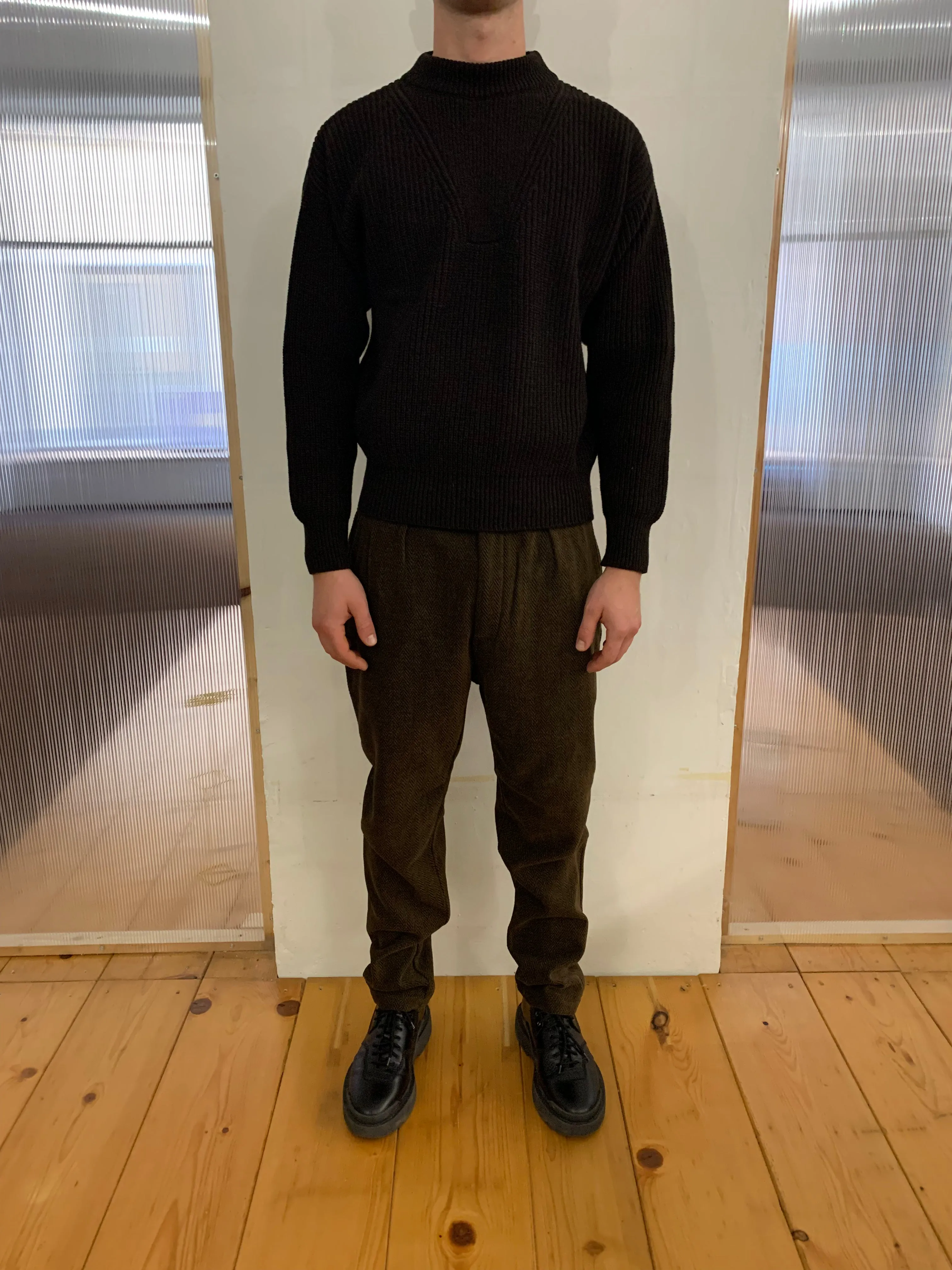 THUNDERBOLT - WARM SWEATER - Cashmere-Merino Wool Extrafine Brown sold by Camo product image thumbnail 2