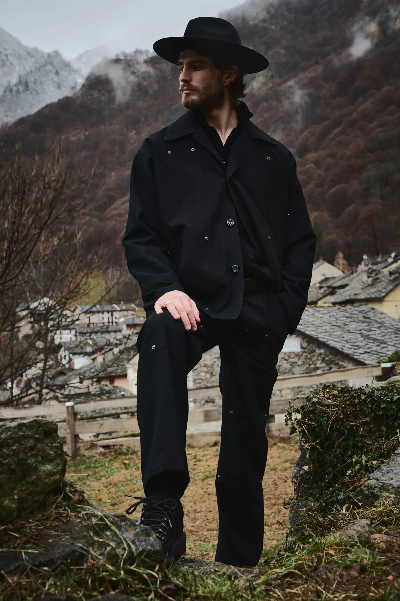 TISSERAND - AIR WIDE JACKET -Black Cotton Special patch sold by Camo product image thumbnail 2