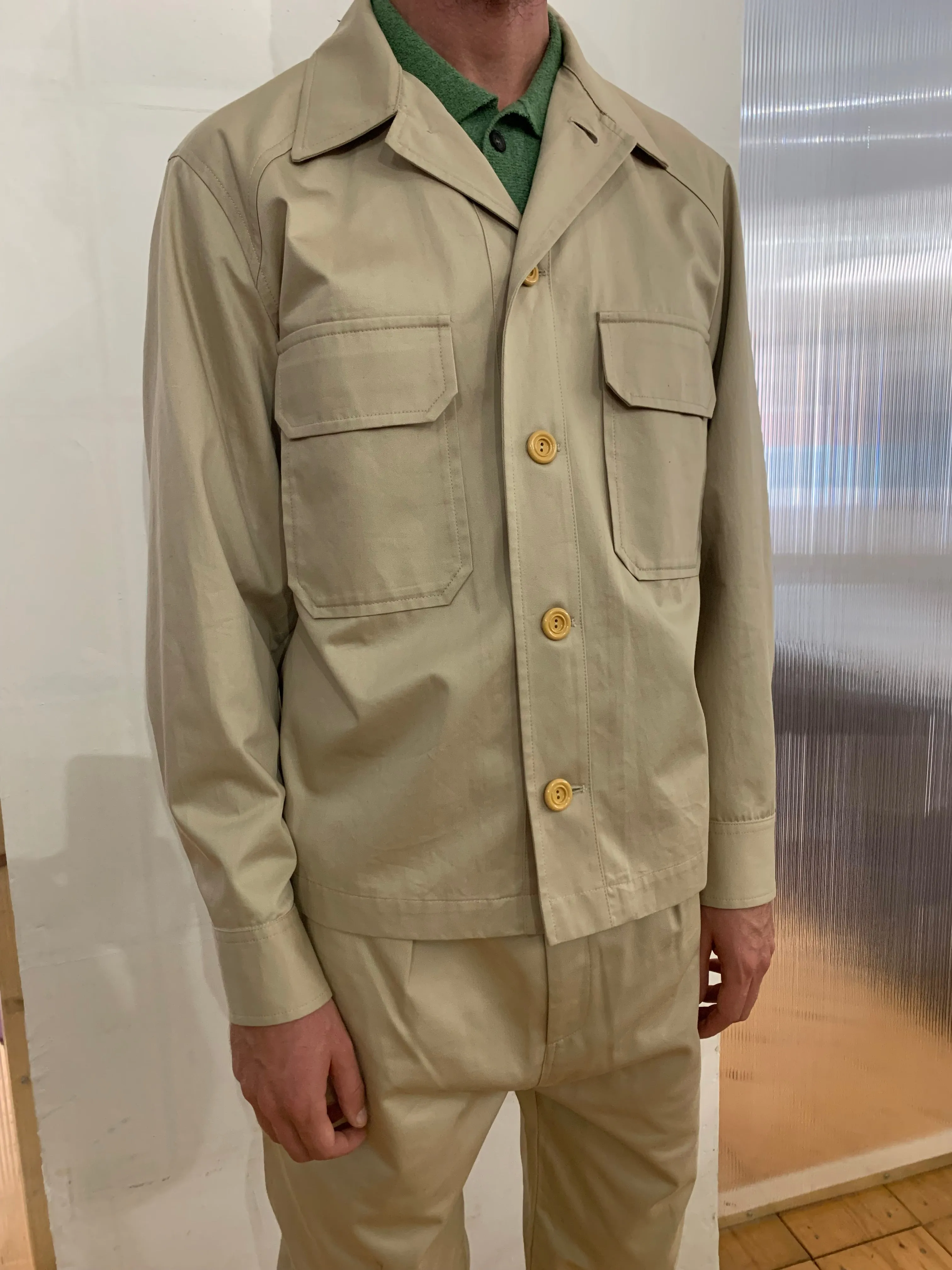 BALIO - JACKET SHIRT - Drill Cotton Beige sold by Camo product image thumbnail 4