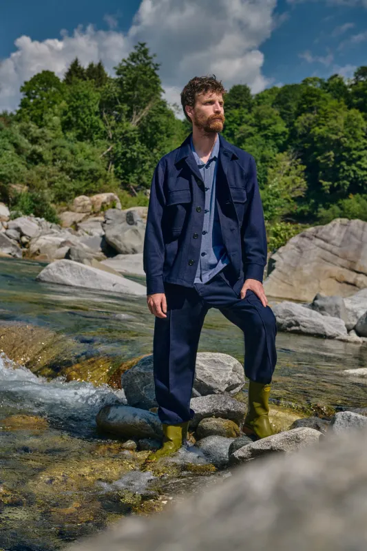 BALIO - JACKET SHIRT - Special Cotton Navy made by Camo