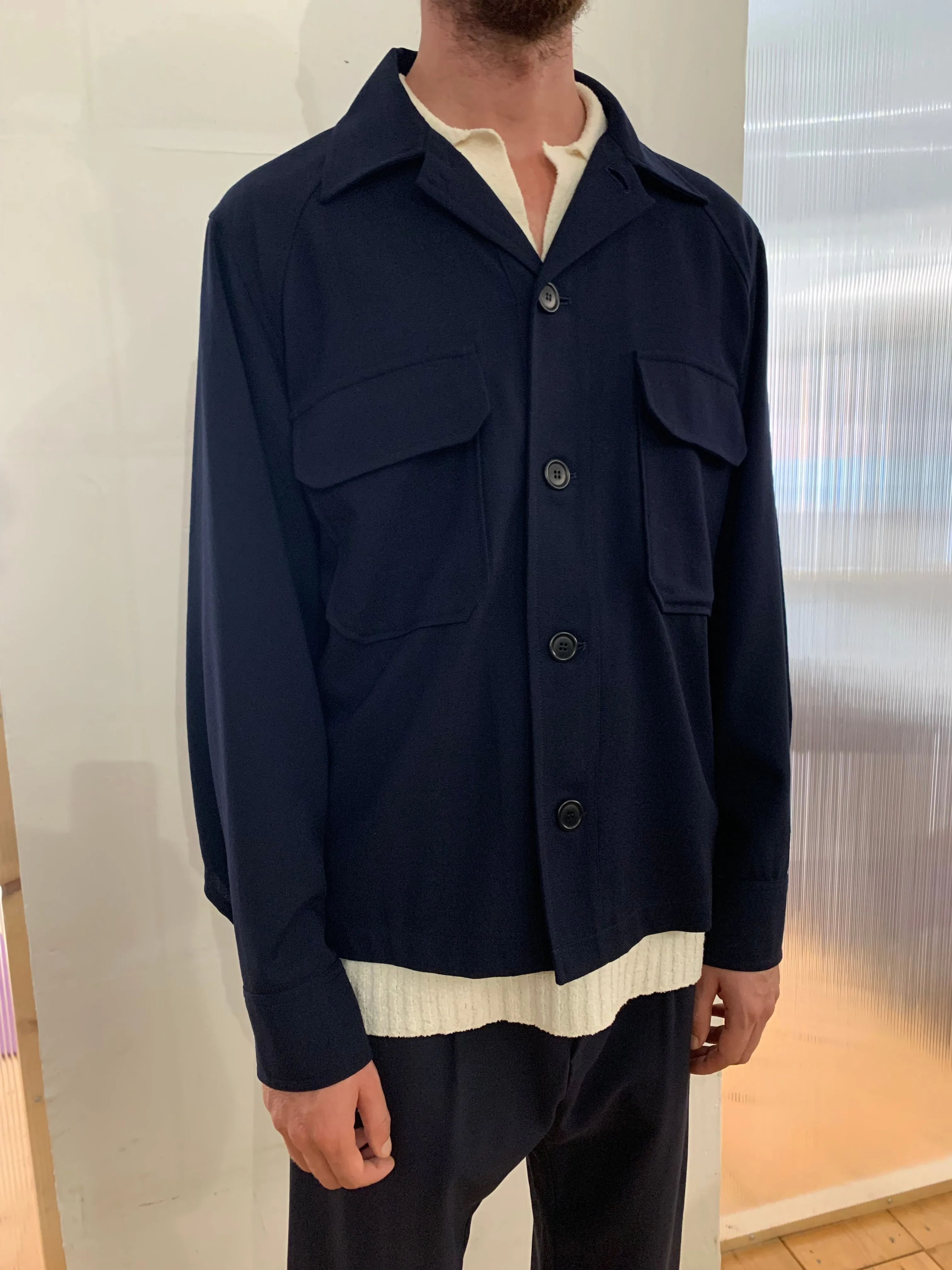 BALIO - JACKET SHIRT - Special Cotton Navy sold by Camo product image thumbnail 5