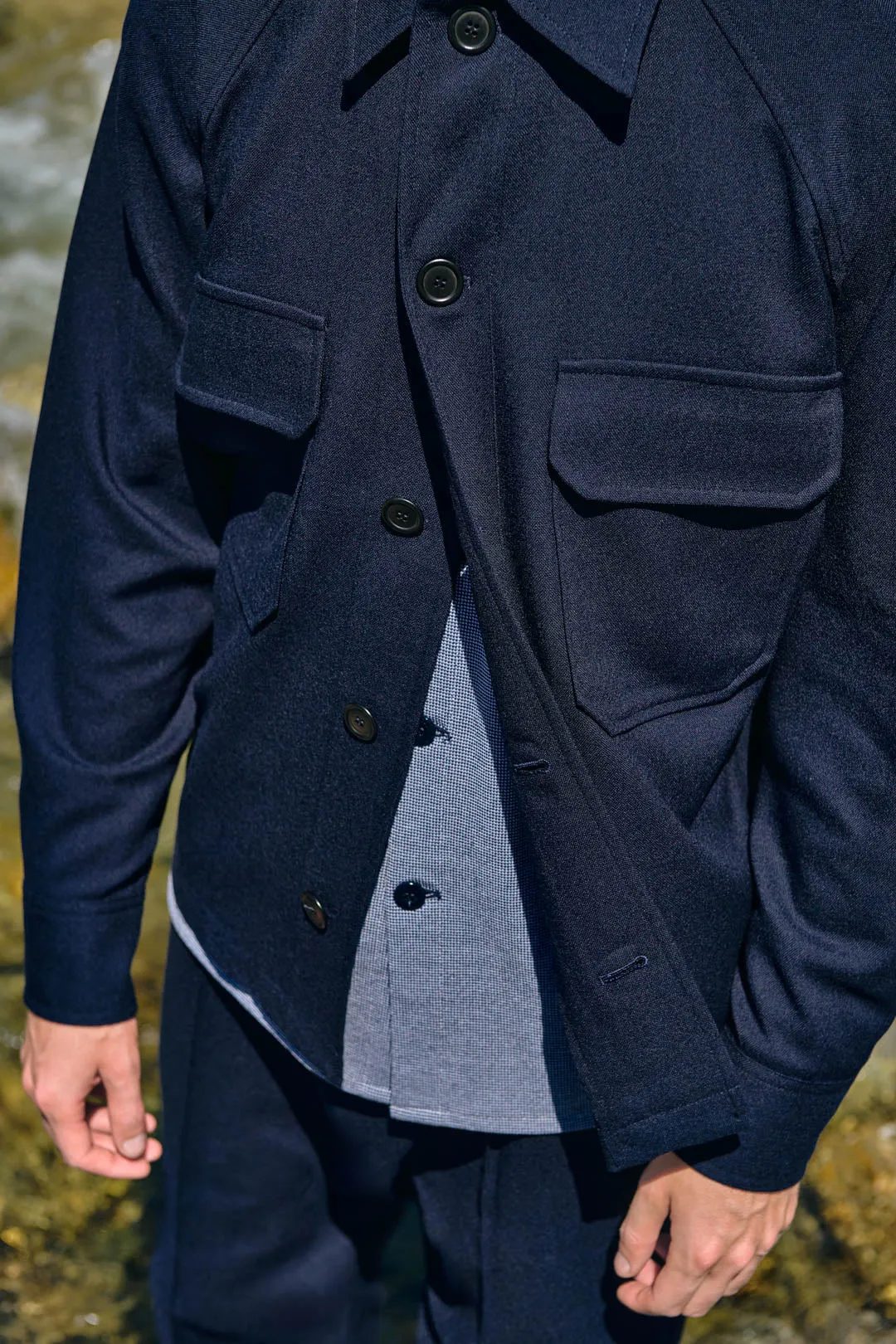 BALIO - JACKET SHIRT - Special Cotton Navy sold by Camo product image thumbnail 2