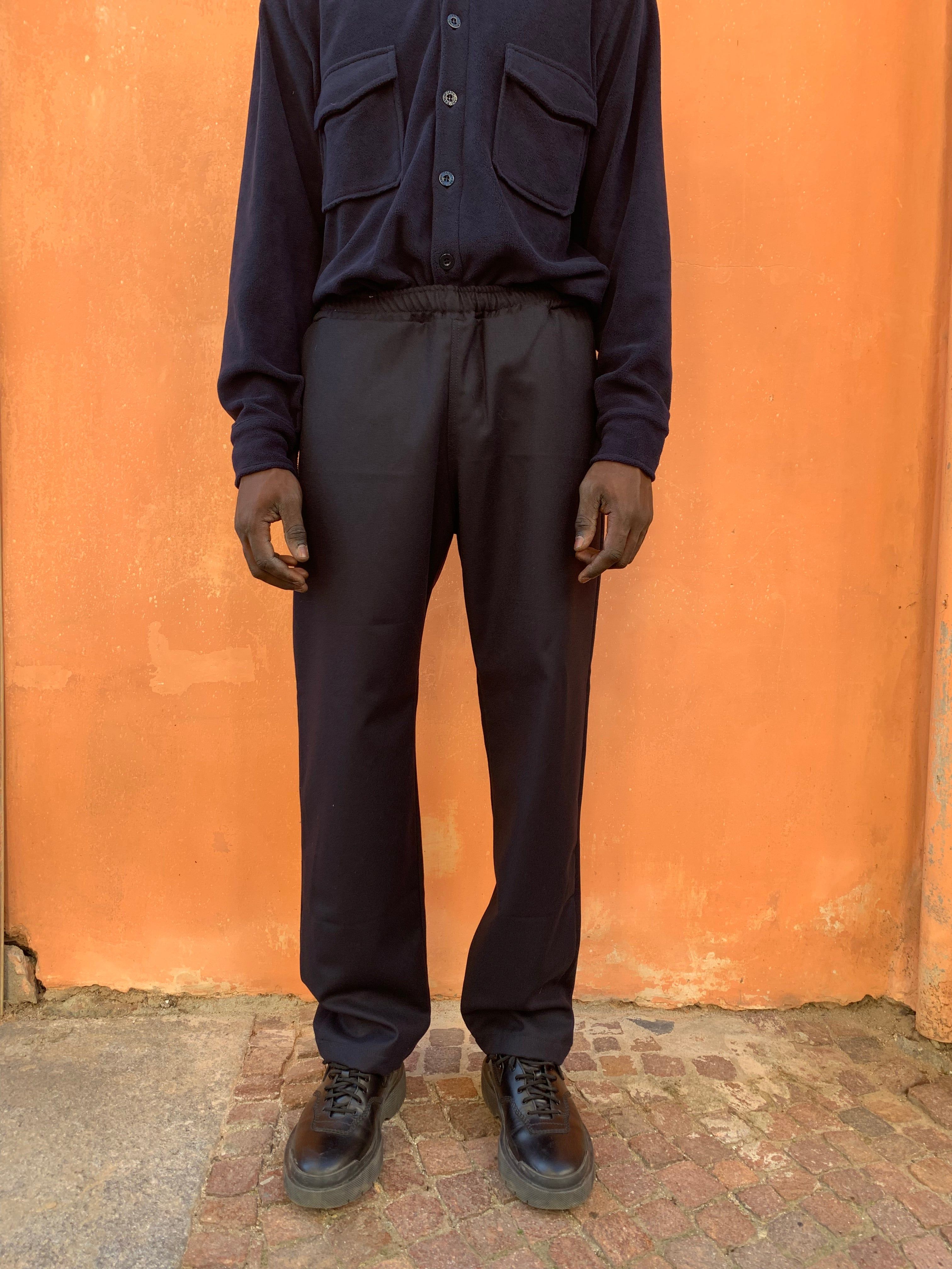 ECLIPSE - ELASTIC TROUSERS - Winter Wool Navy sold by Camo product image thumbnail 3