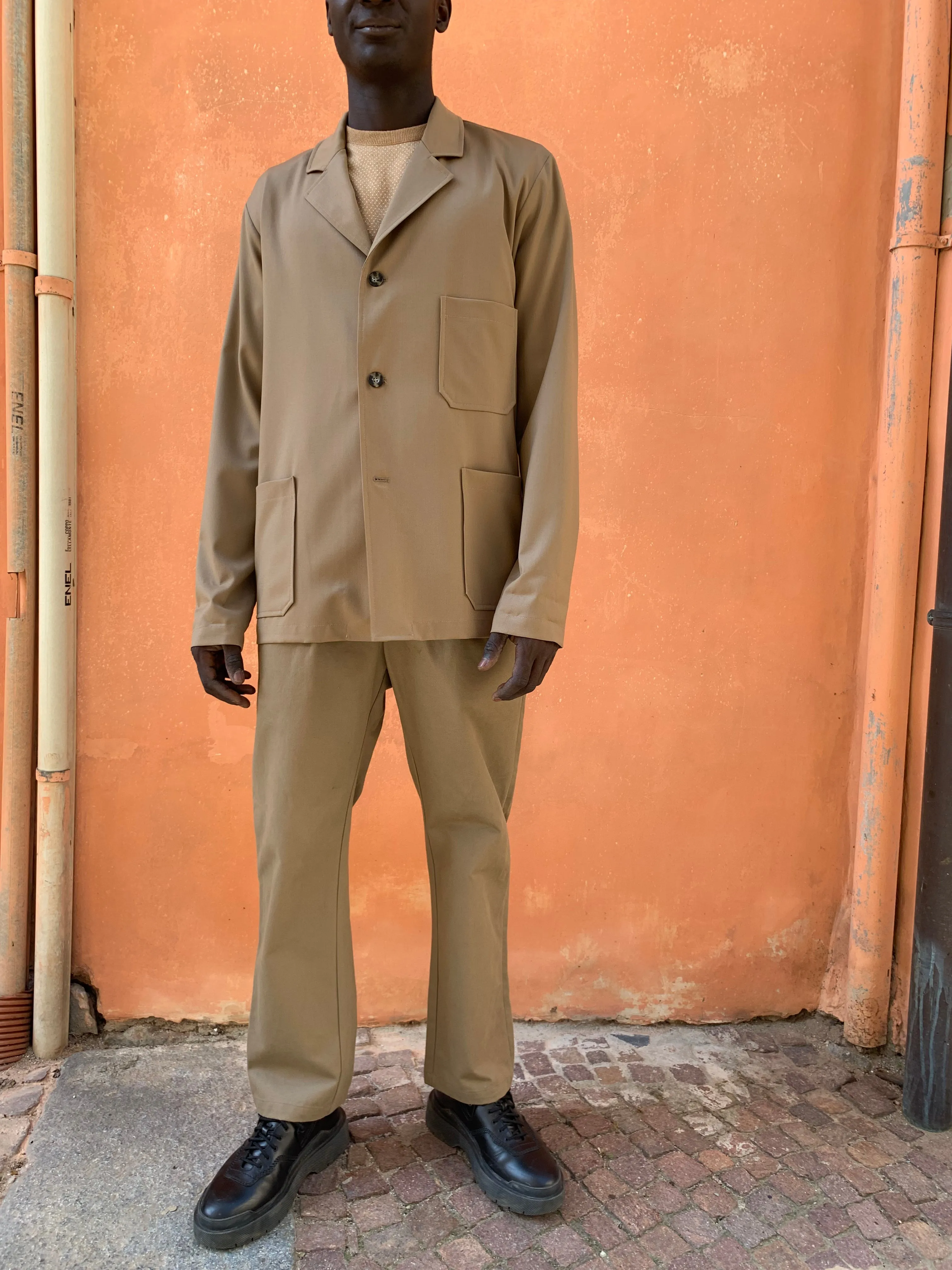 FURIA - WIDE JACKET - Super Soft Merino Wool Camel sold by Camo product image thumbnail 3