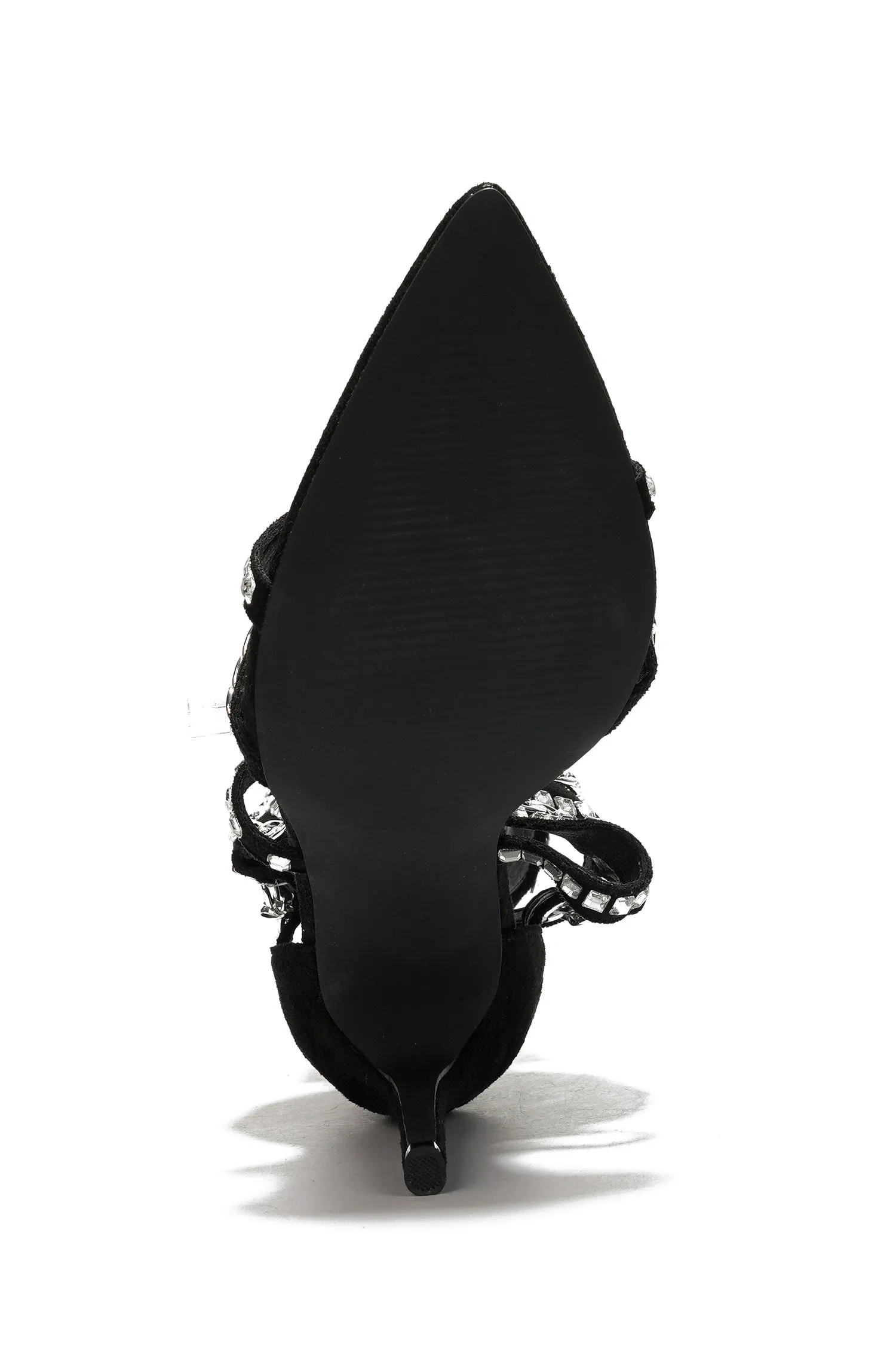 Clarysalyn Chain Trim Gem Brooch High Heels - Black sold by Cape Robbin product image thumbnail 3