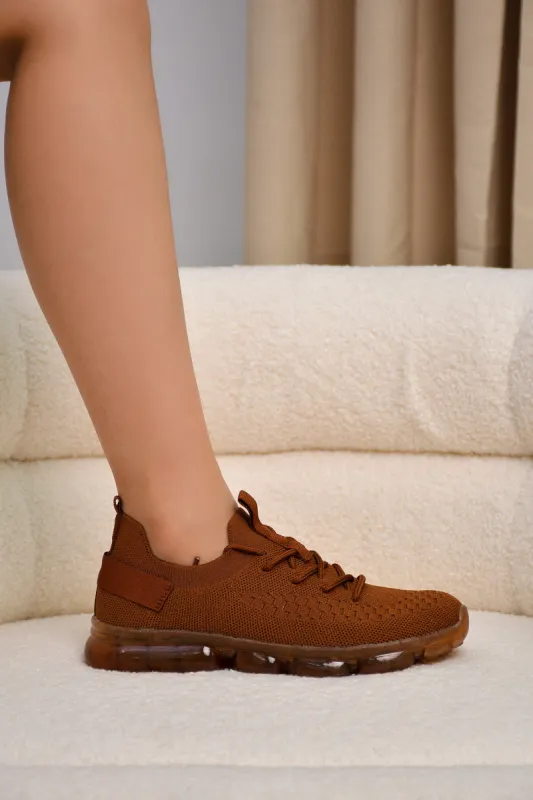 Roast Sneakers Stylish Knit Casual Footwear -  Brown sold by Cape Robbin