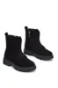 Shanda Suede 7-Hole Platform Lug Booties - Black sold by Cape Robbin