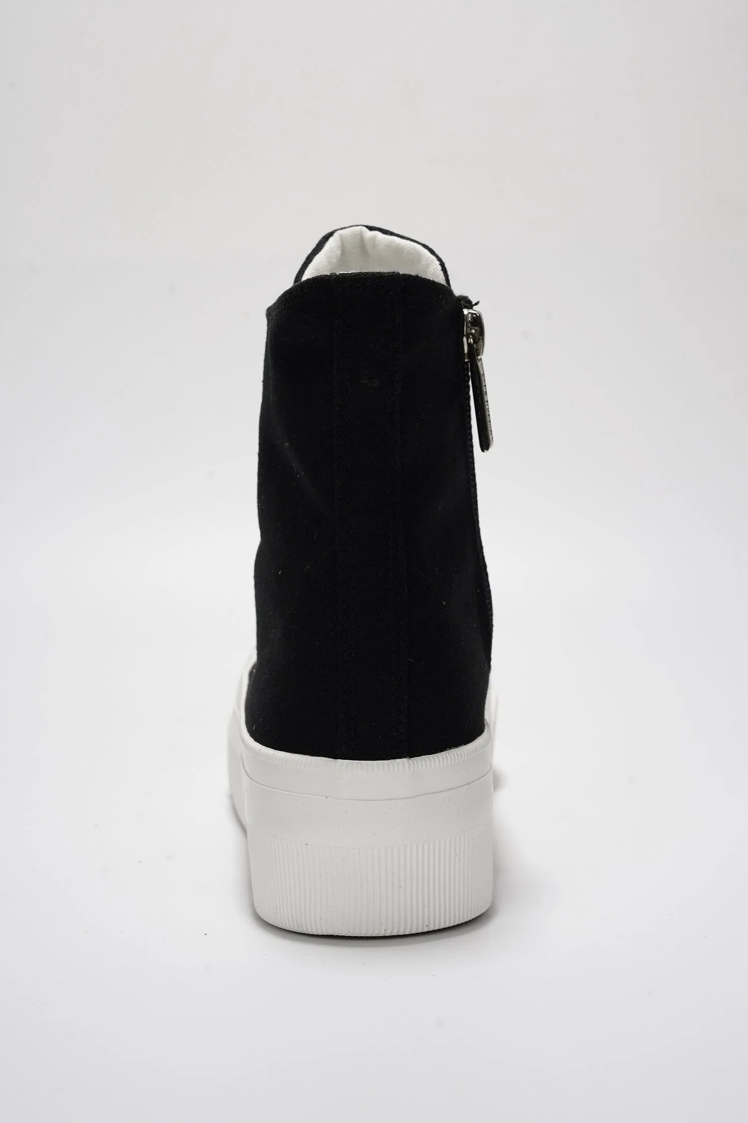 Zitella High-top Thick Lace Canvas Sneaker - Black sold by Cape Robbin product image thumbnail 5